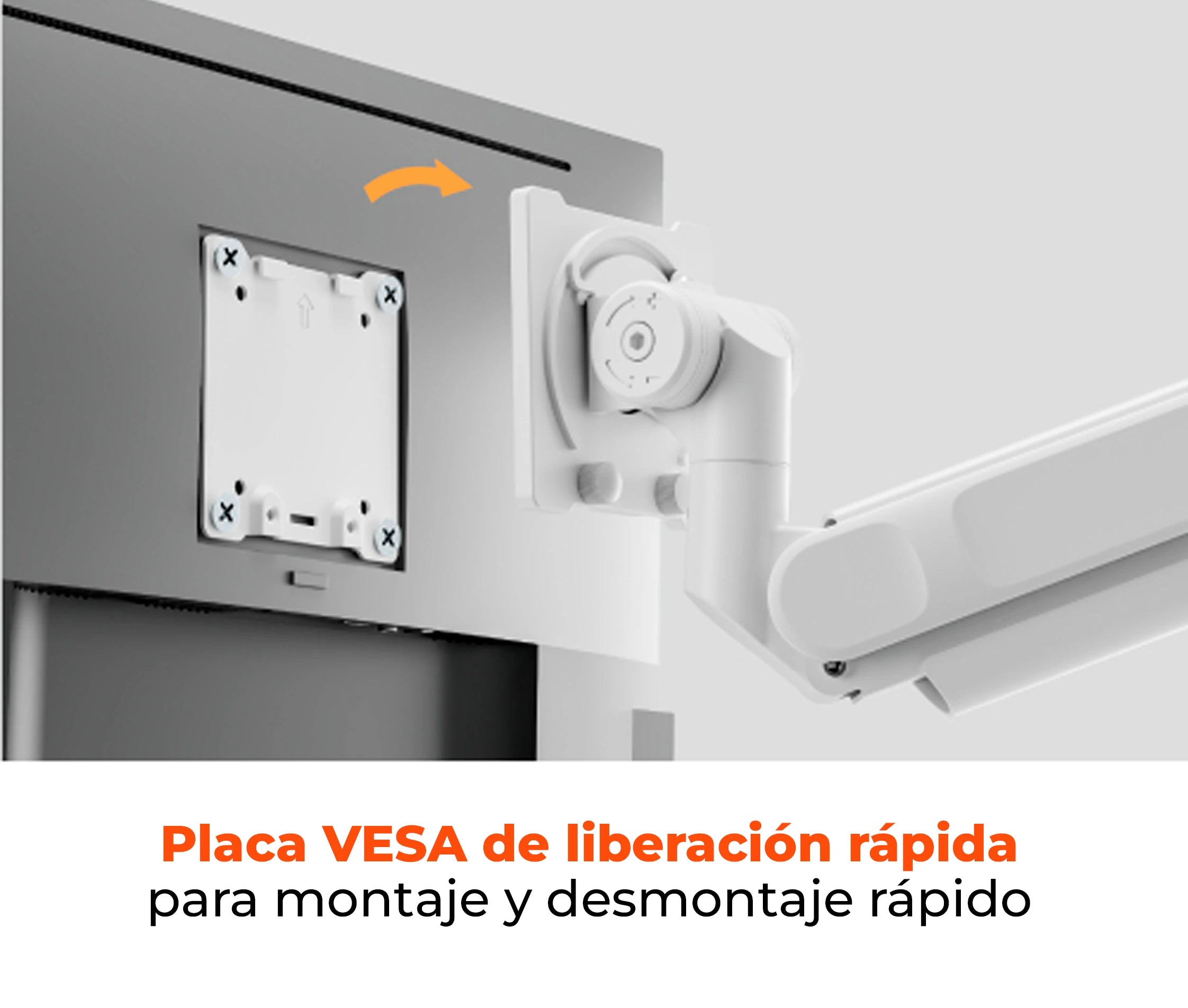 Rack Soporte Doble Brazo con Gas Spring de Escritorio de para 2 Monitores 24 a 57 Pulg