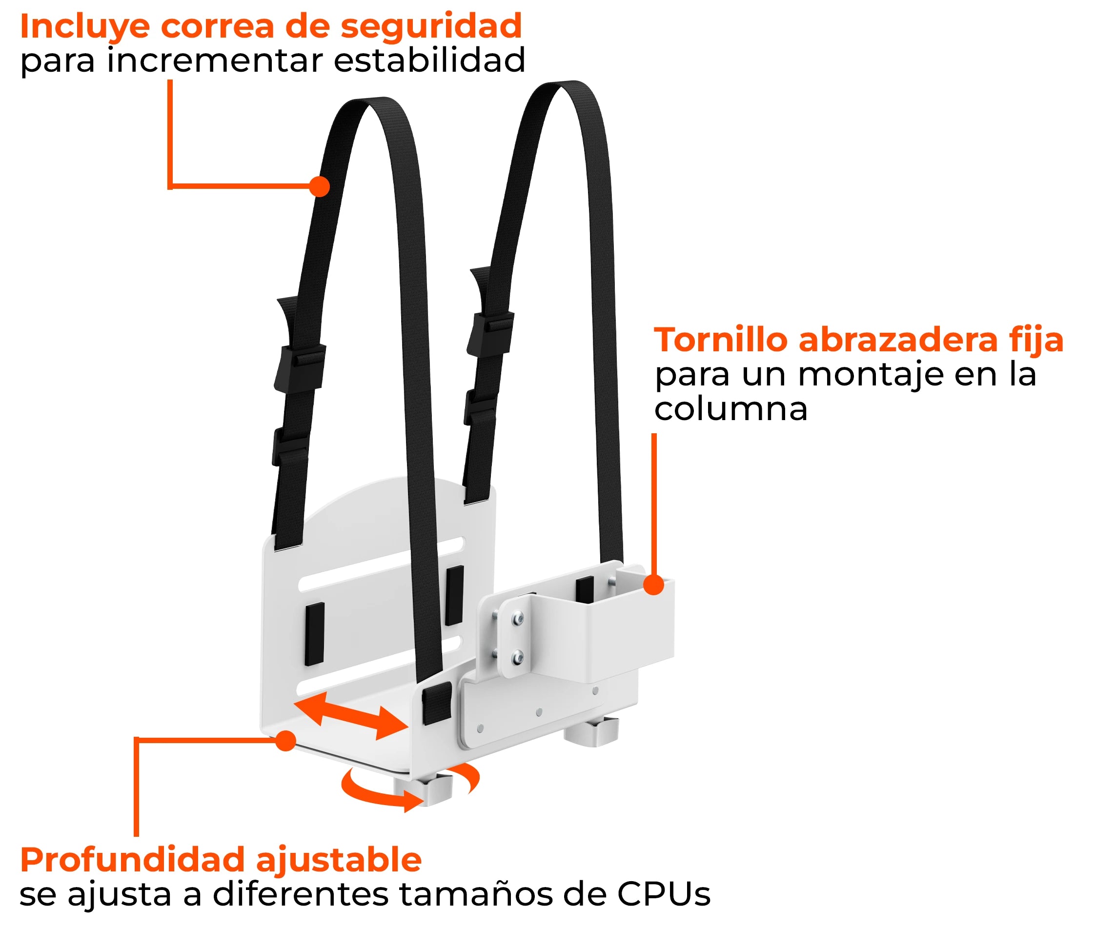Soporte de CPU Médico Versátil