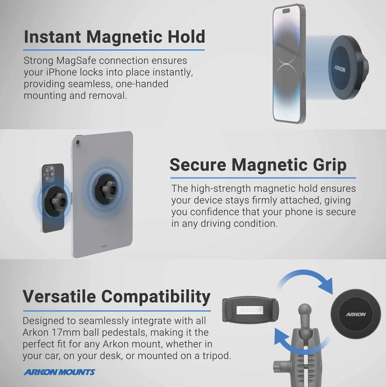 Soporte magnético para CELULAR con soporte adhesivo - Compatible con MagSafe