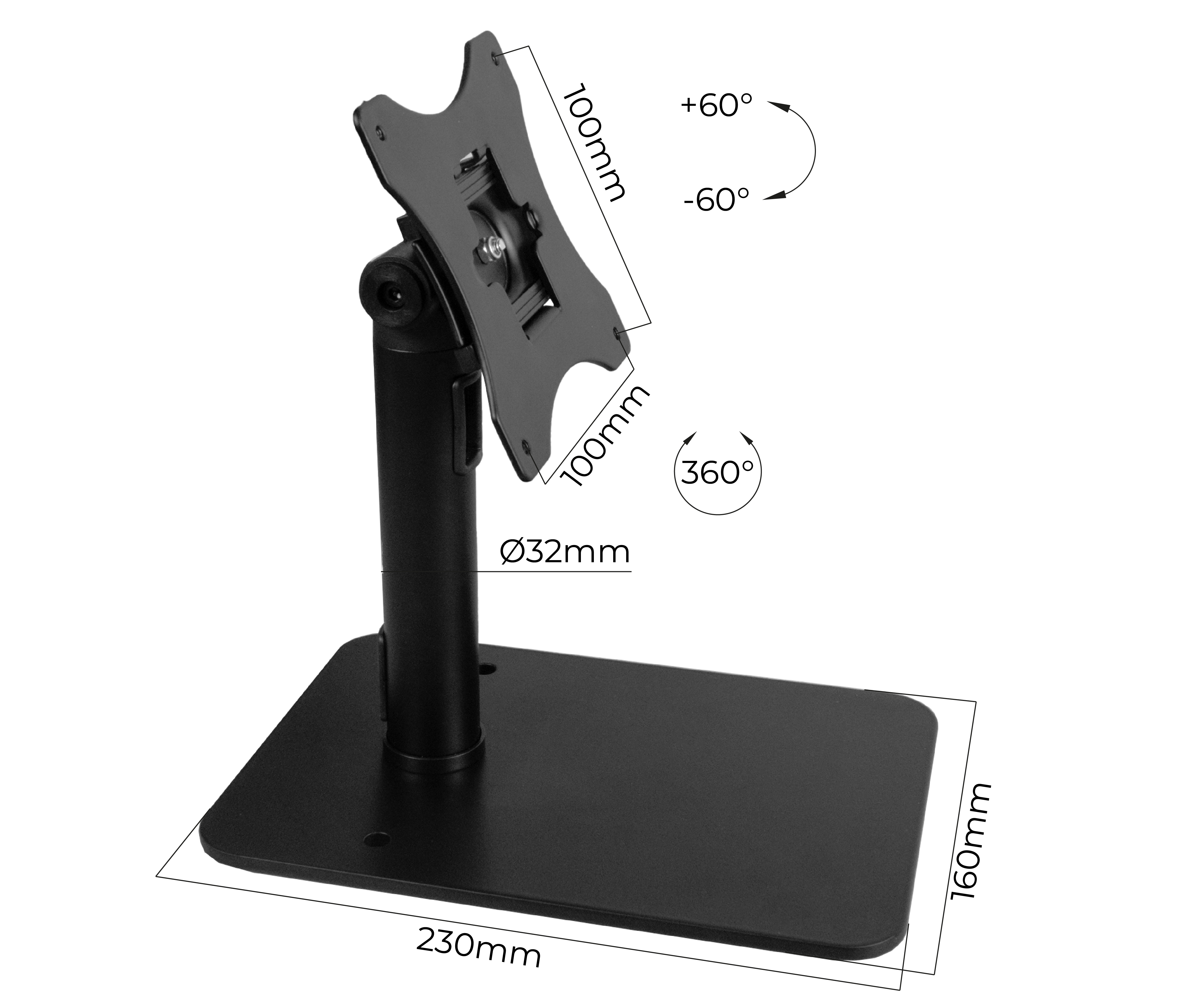 Soporte con Base para Minimonitor 8" / TFT MONITOR S811H / Tablet industrial