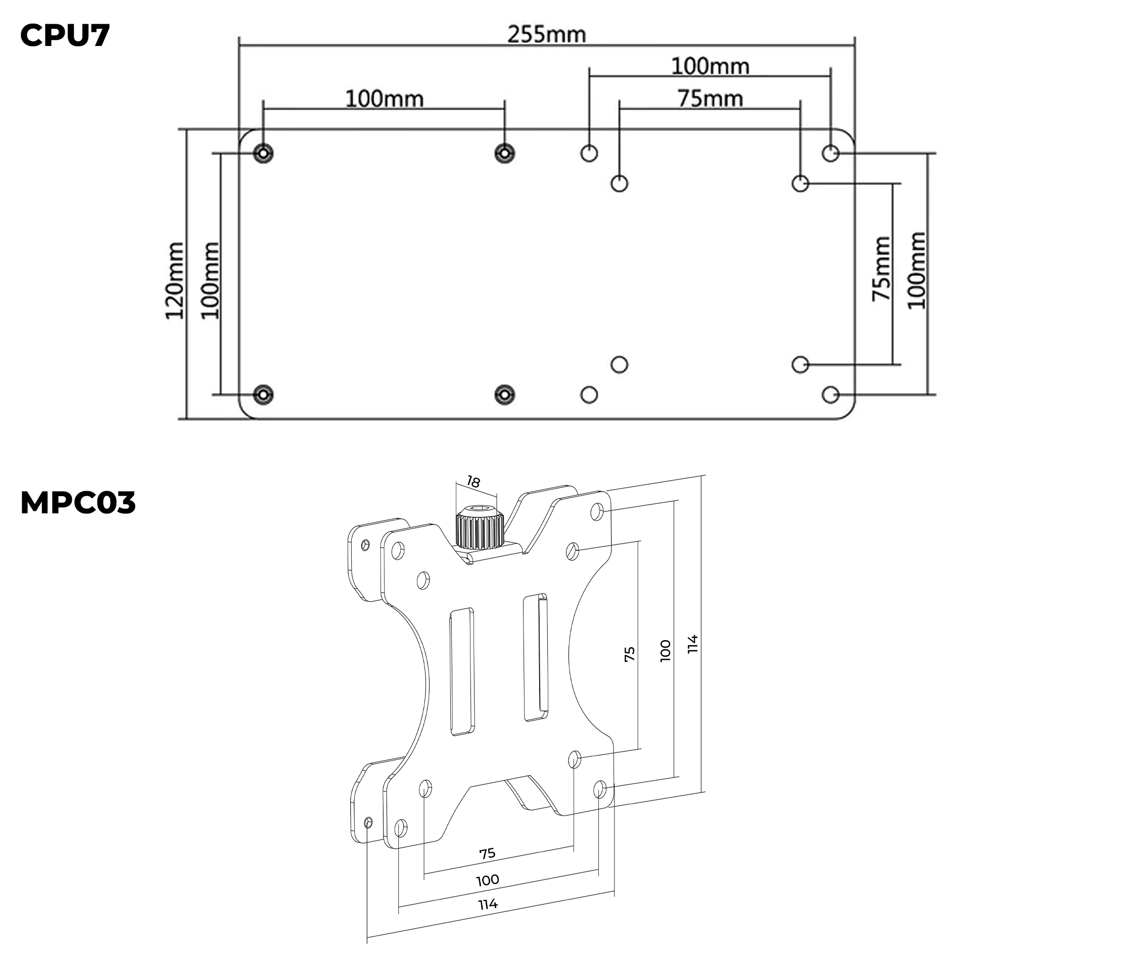 Placa de montaje VESA para Monitor y Mini PC HP