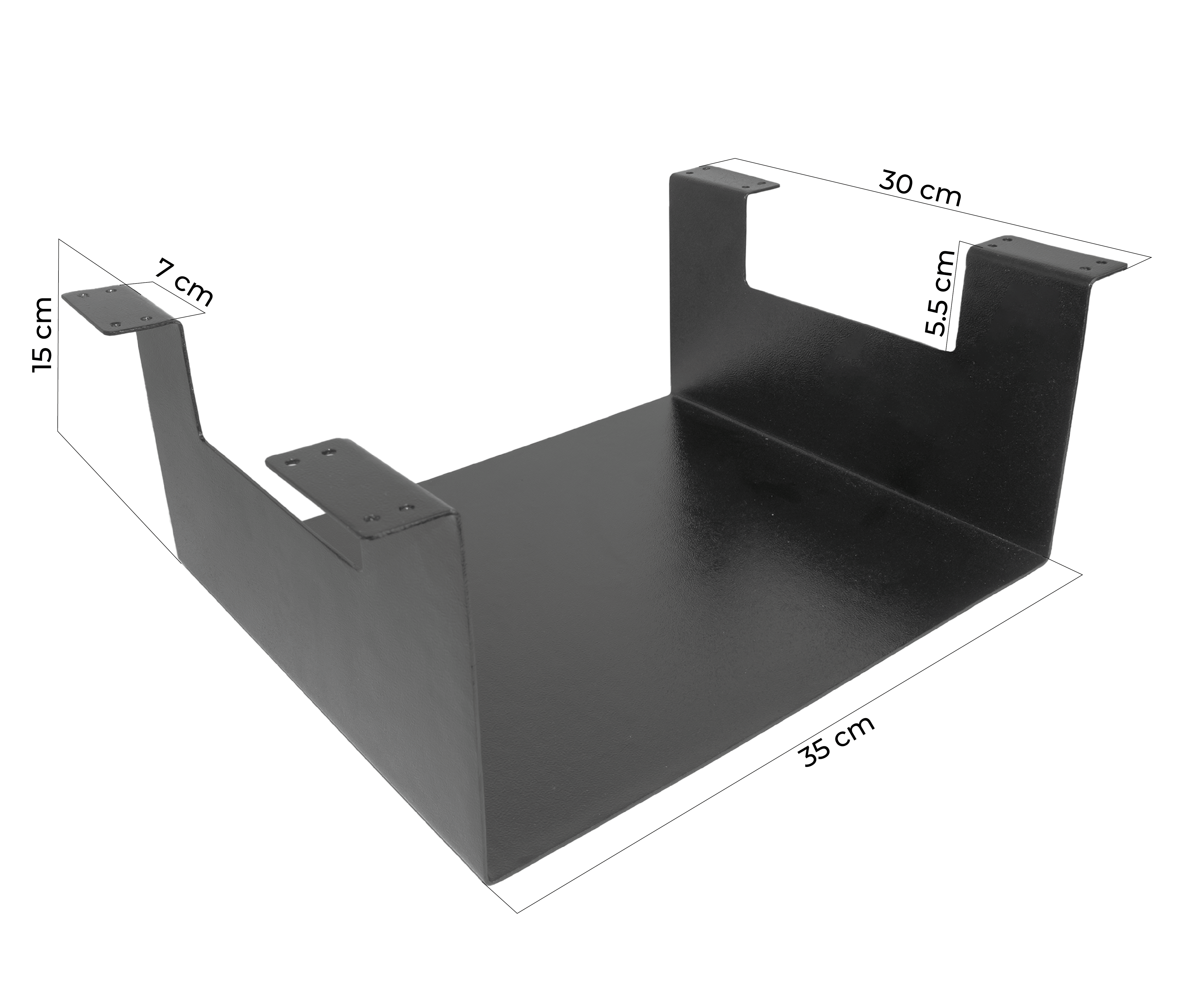 Soporte CPU PC ThinkCentre Lenovo HP / Fijación debajo escritorio / Medida Anch 35 x Prof 30 x Alt 15 cm