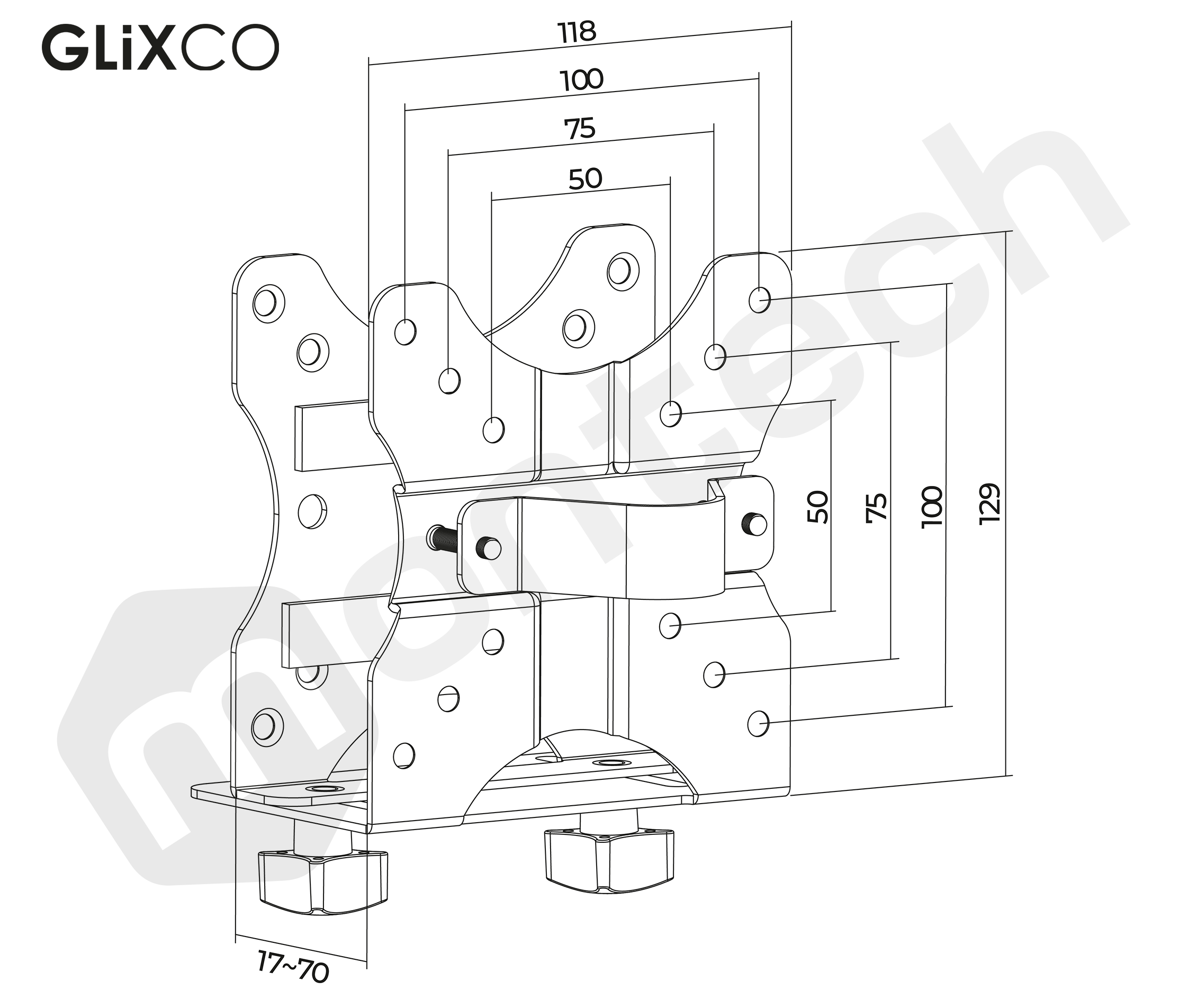 Rack Soporte de Pared para Playstation 4 / PS4 - Ancho Regulable 1.7 a 7.0cm