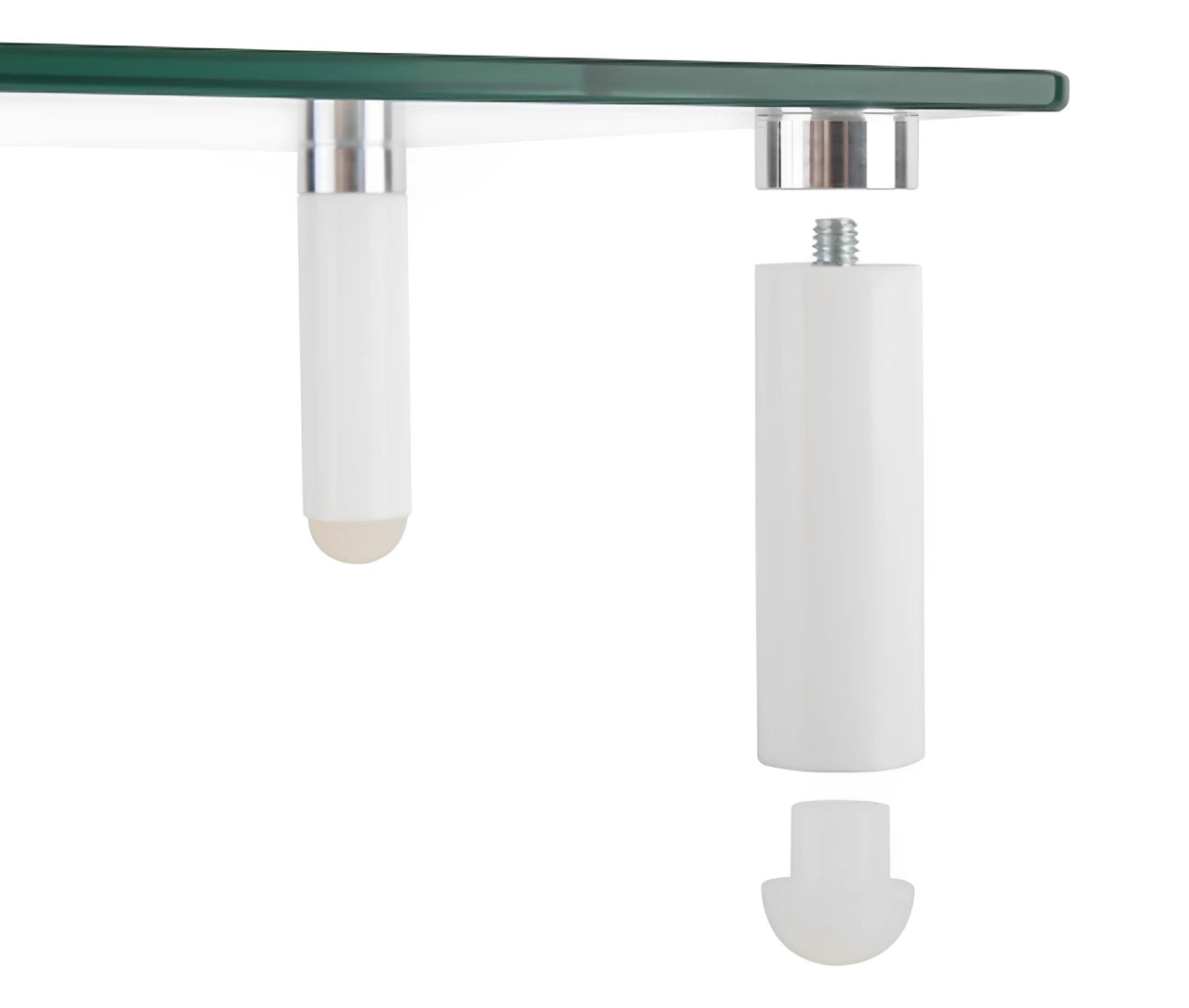 Soporte Mesa de Vidrio Templado para Monitor 13 a 32 Pulg / Medida 40x24 cm / Espesor 5mm / Carga 20 kg