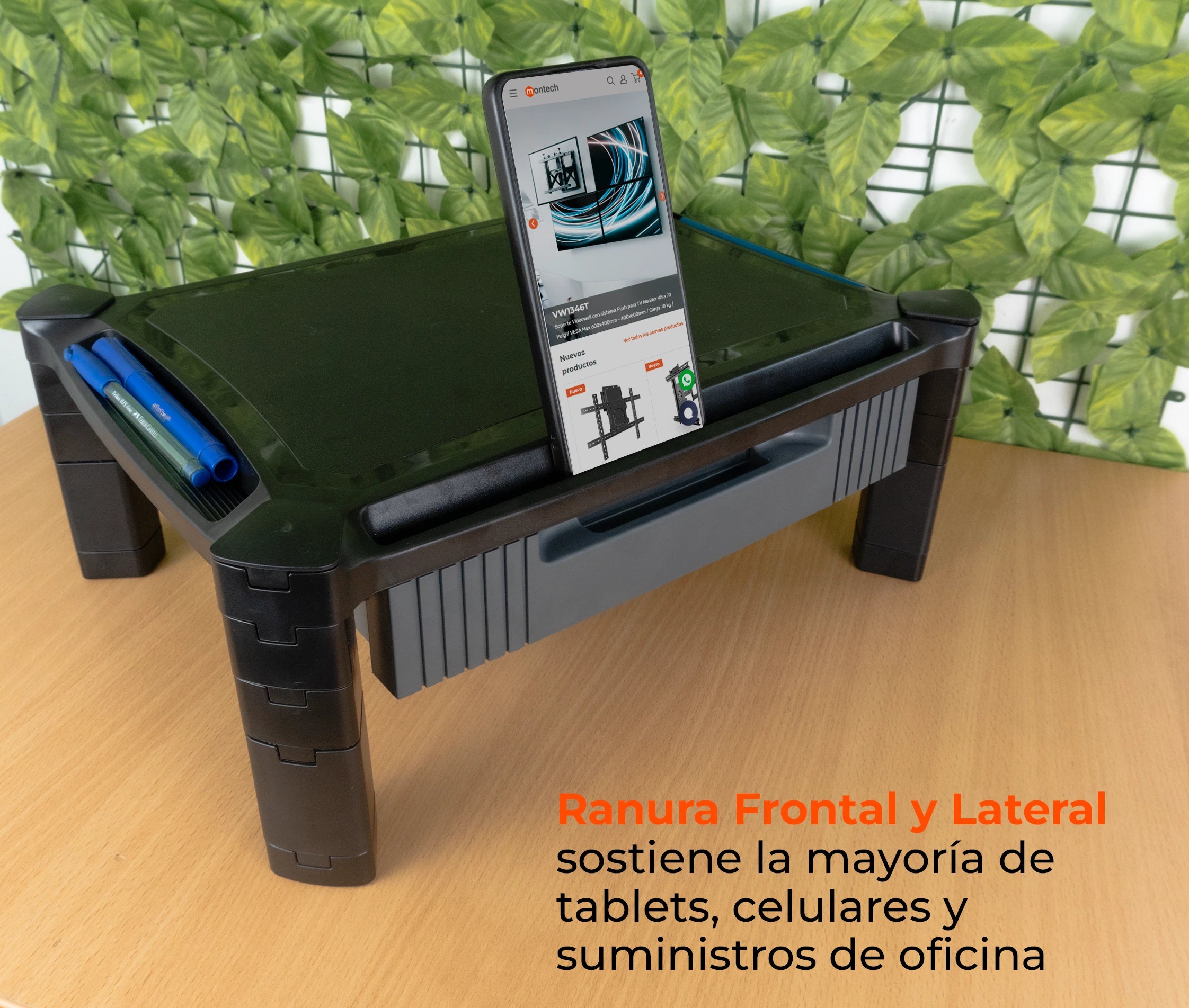 Mesa de Elevacion para Monitor 13 a 32 Pulg con cajón extraíble / Altura 16.8 cm