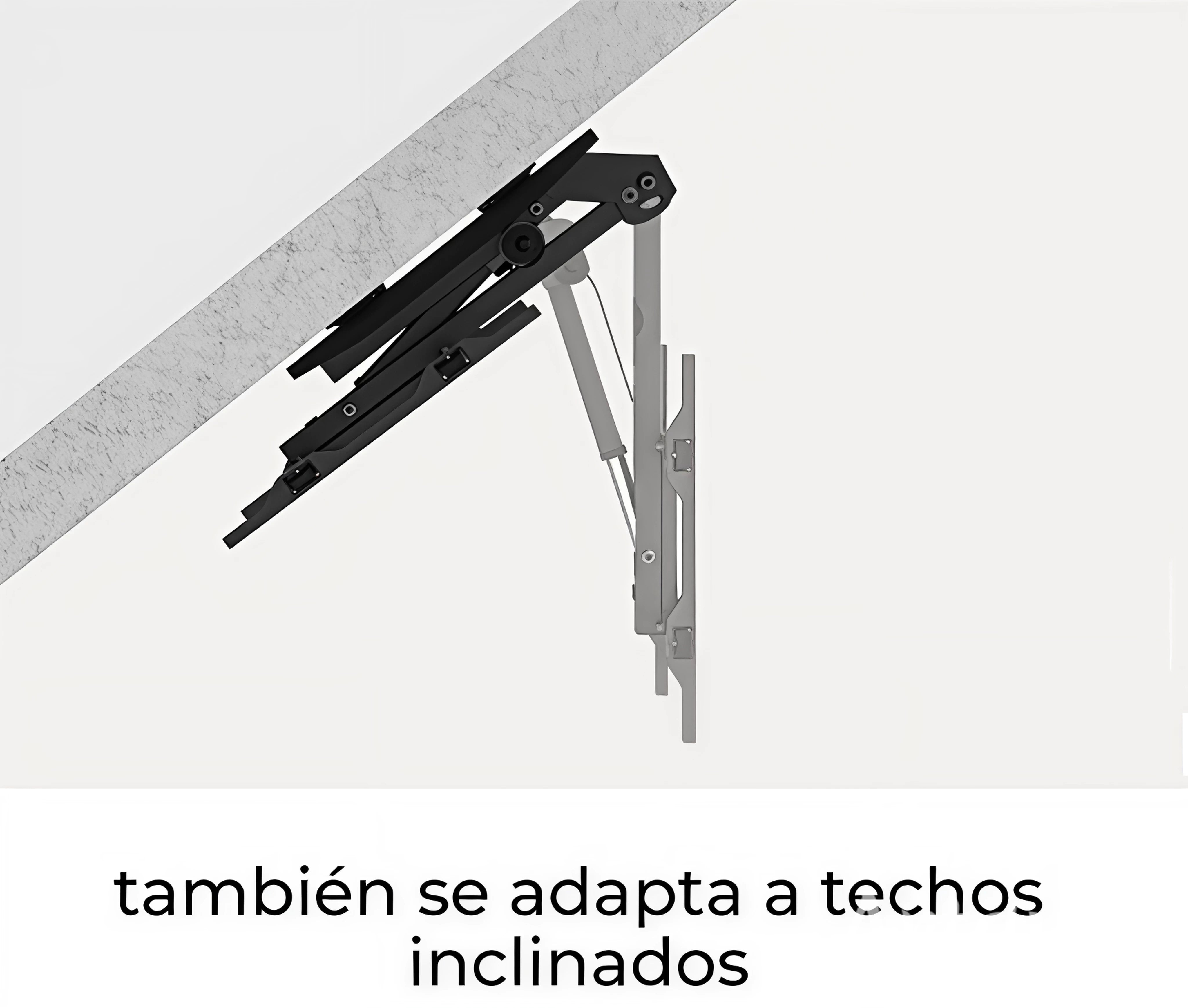 Rack Techo Eléctrico Plegable a Control Remoto TV 37 a 65 Pulg / VESA Max 600x400mm / Carga 45 kg