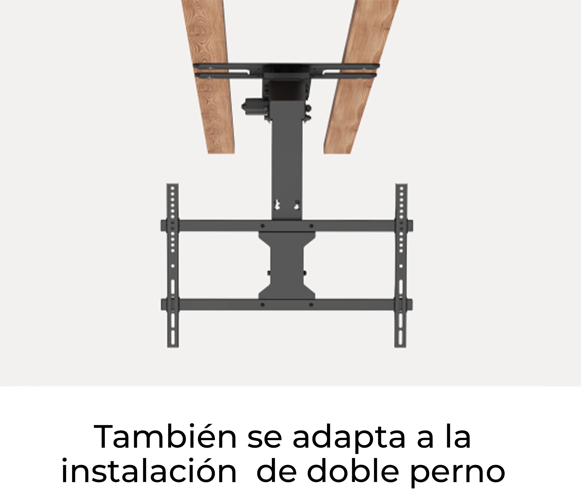 Rack Techo Eléctrico Plegable y Giratorio a Control Remoto, App para TV 37 a 65 Pulg / VESA Max 600x400mm / Carga 45 kg