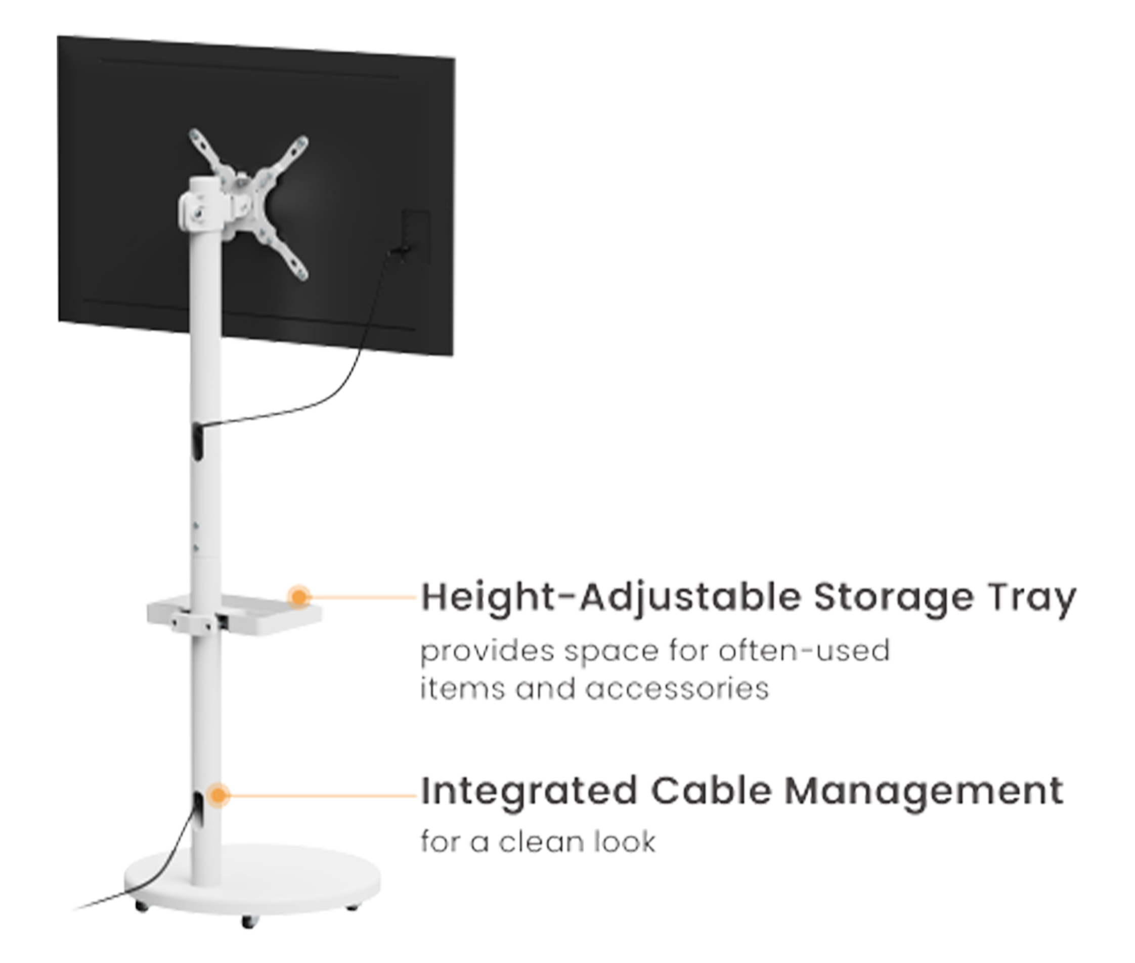 Soporte Pedestal con Base para TV 17 a 43 Pulg / VESA Max 200x200mm