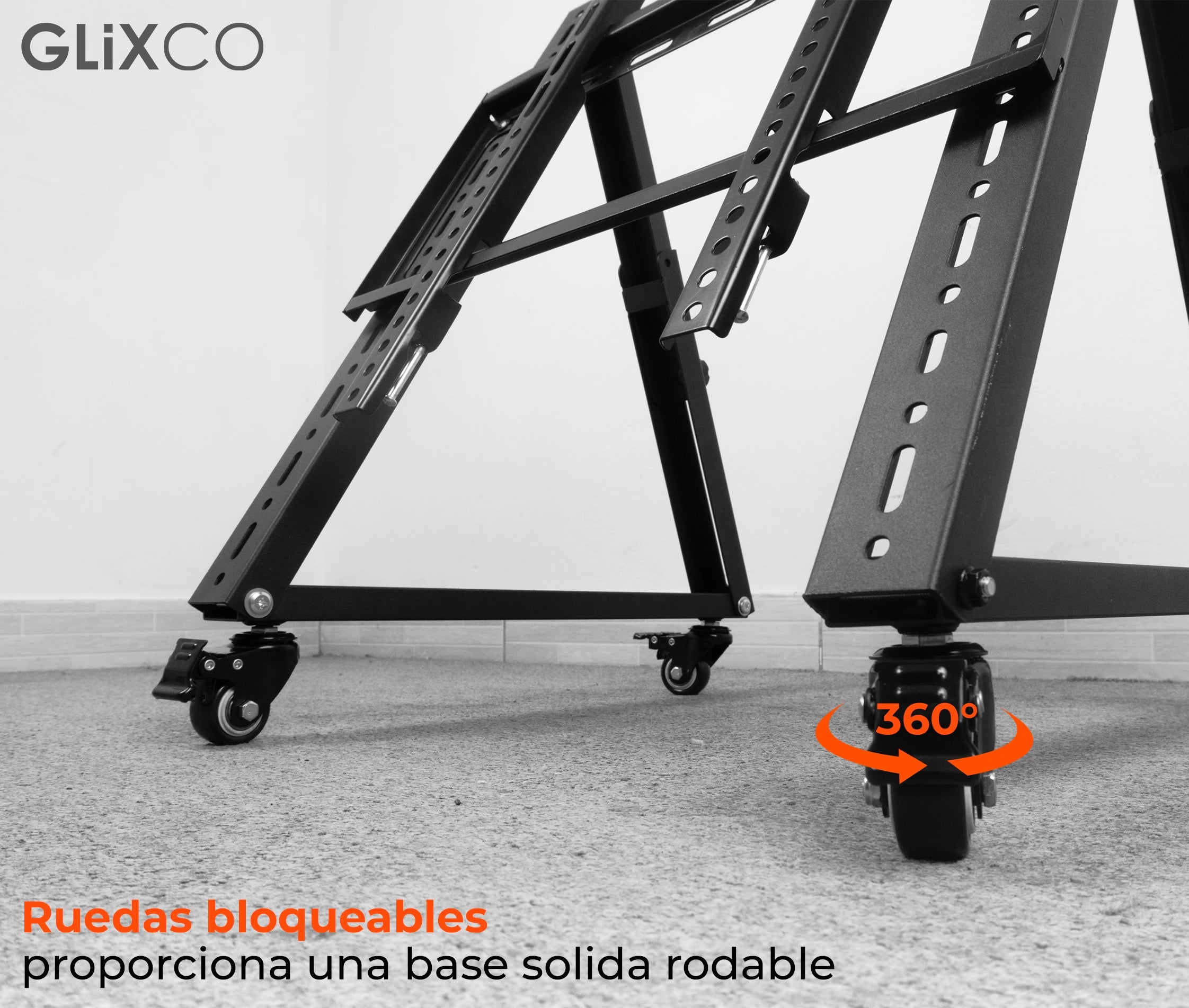 Soporte Rodante con Inclinación en Piso TV 32 a 70 Pulg / VESA Min 200x200mm & Max 400x400mm / Carga 75Kg