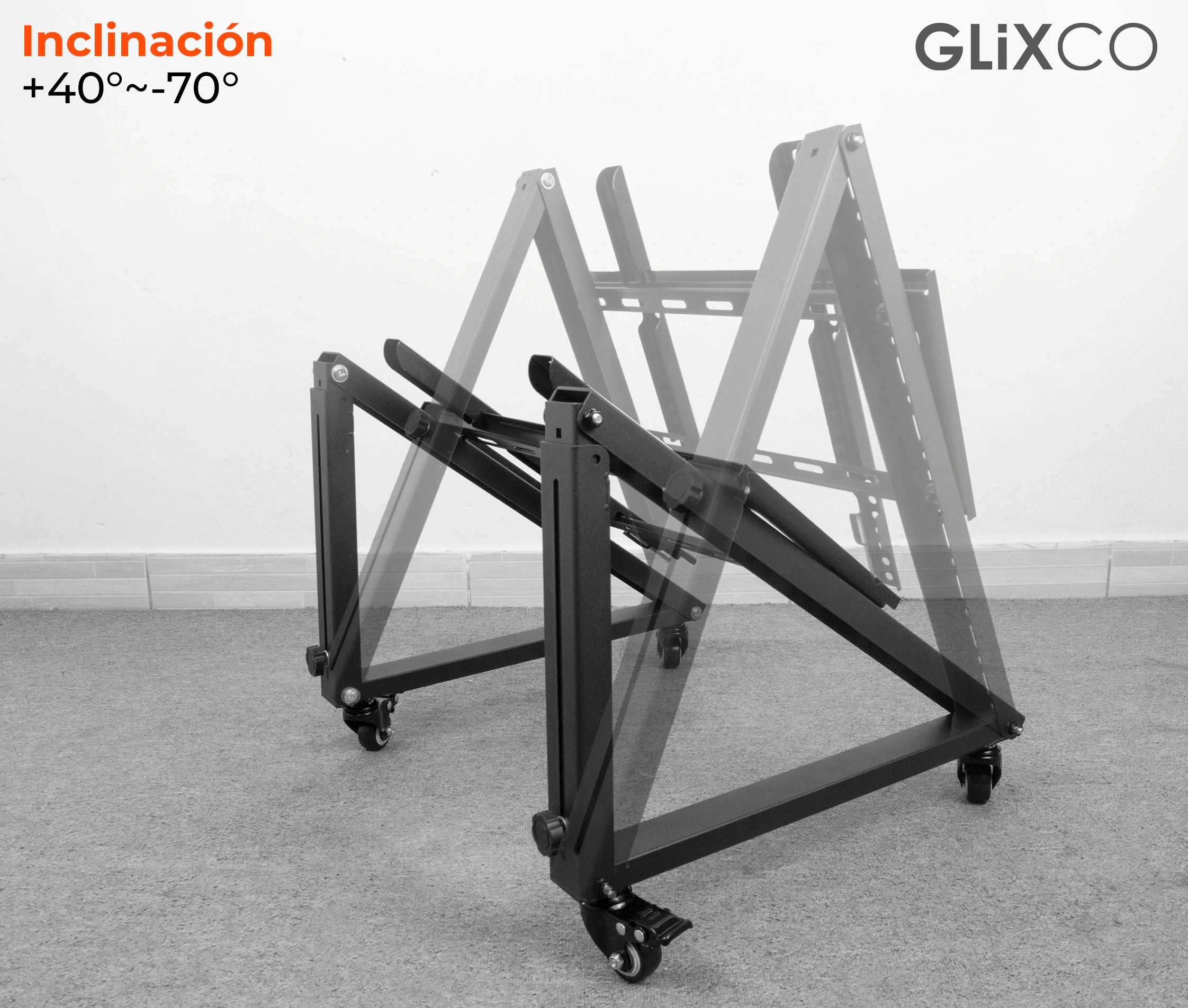 Soporte Rodante con Inclinación en Piso TV 32 a 70 Pulg / VESA Min 200x200mm & Max 400x400mm / Carga 75Kg