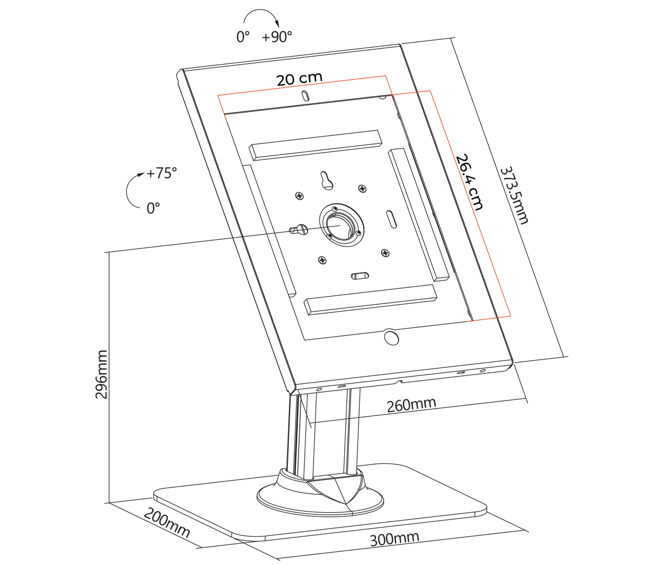 Soporte seguridad para Tablet iPad Pro 12.9 pulg - Escritorio