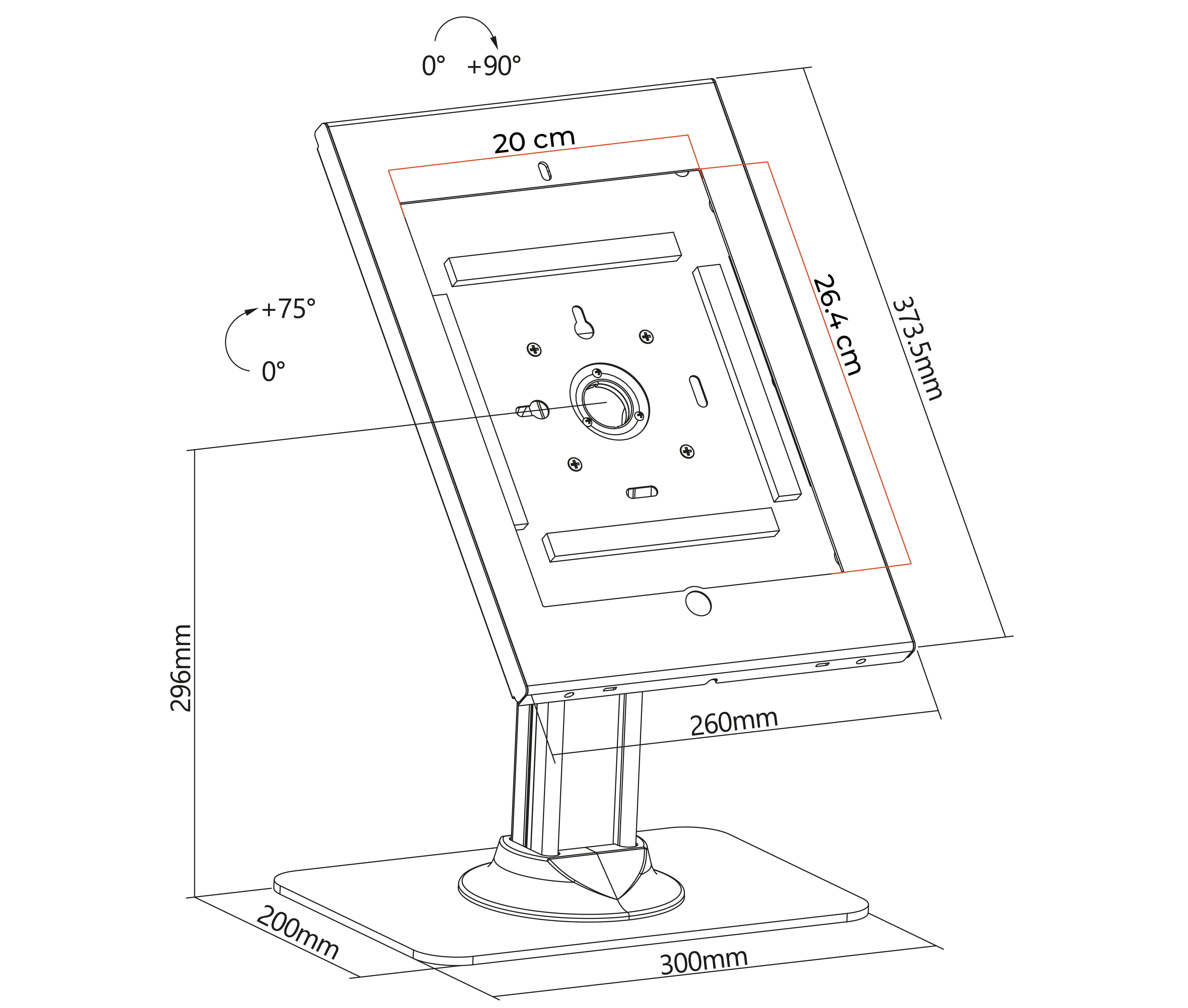 Soporte seguridad para Tablet iPad Pro 12.9 pulg - Escritorio