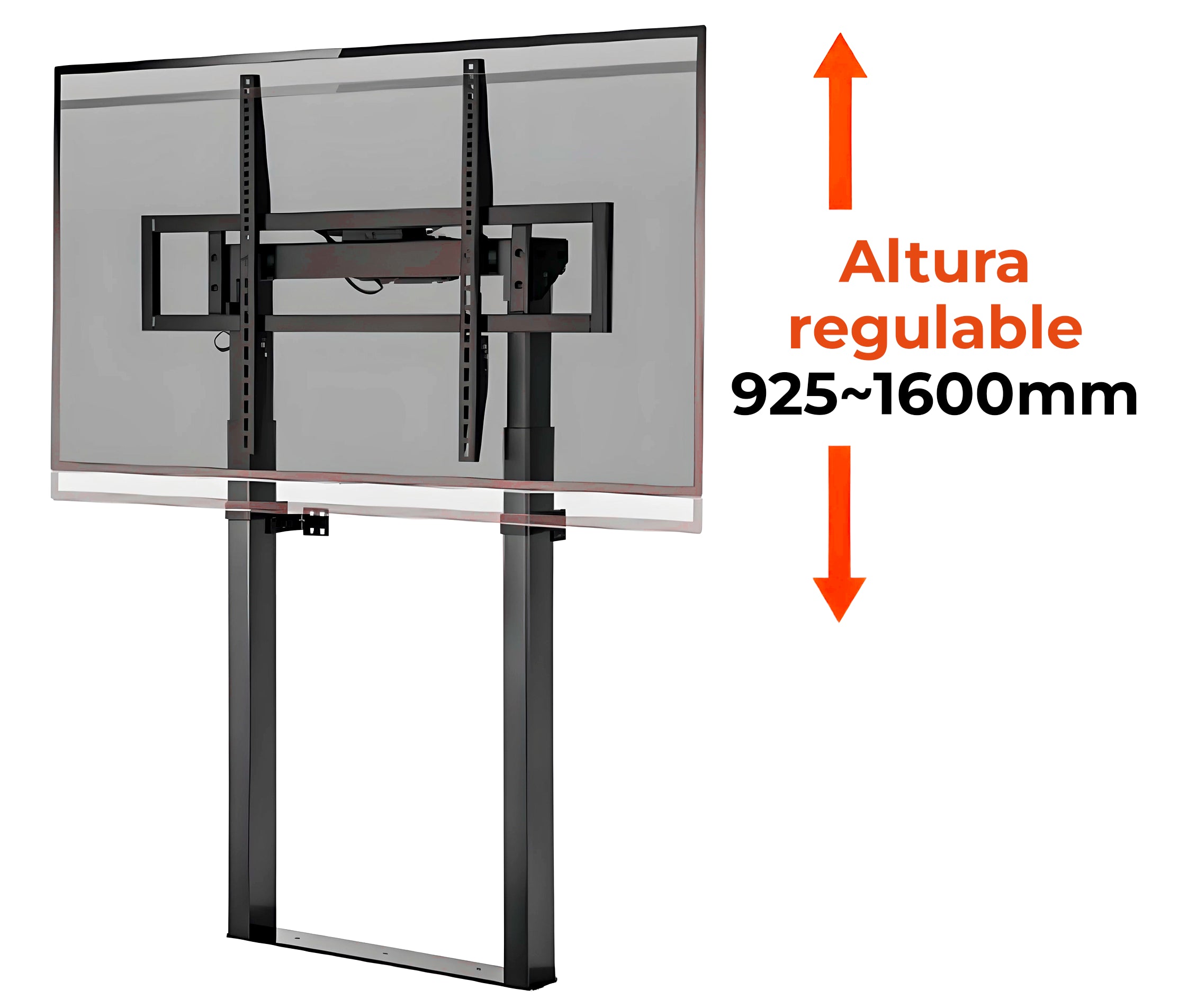 Pedestal Eléctrico Motorizado TV 55 a 100 Pulg / Vesa Max 800x600mm / Carga 120 kg / Altura Regulable