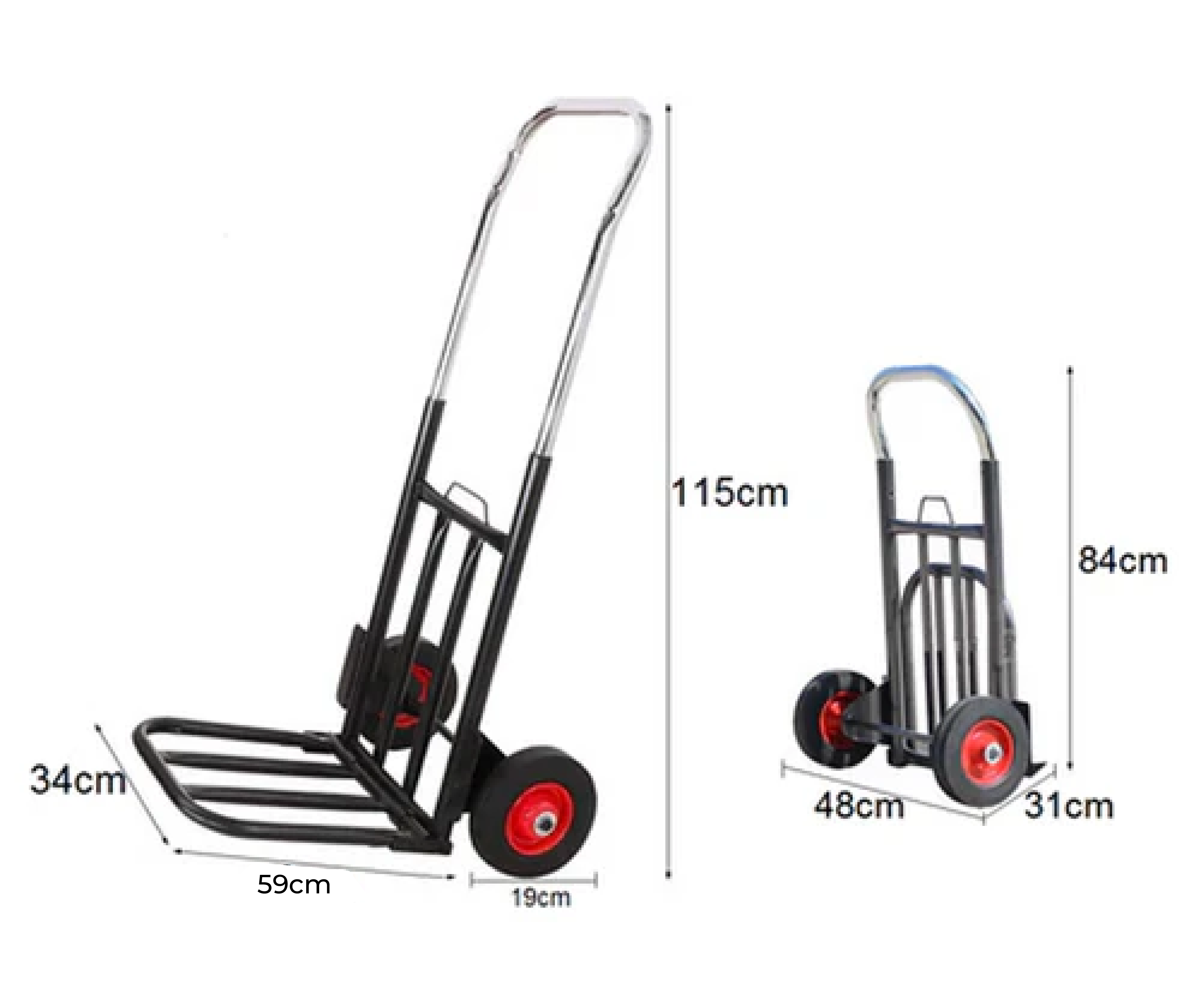 Coche Carreta Plegable - Carga 160kg