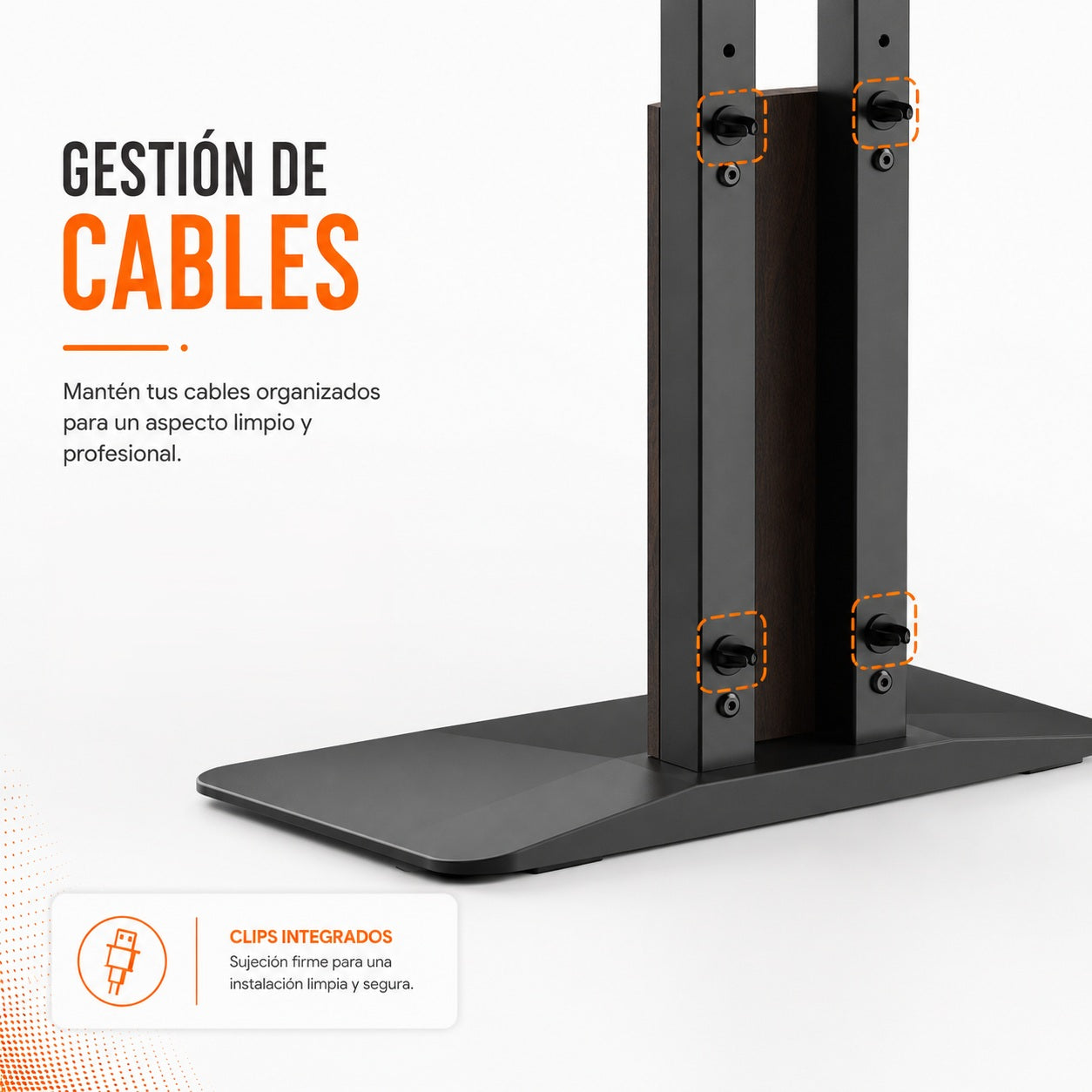 Base Pedestal Sobremesa para TV 32 a 77 Pulg / VESA Max 600x400mm / Carga 40 kg