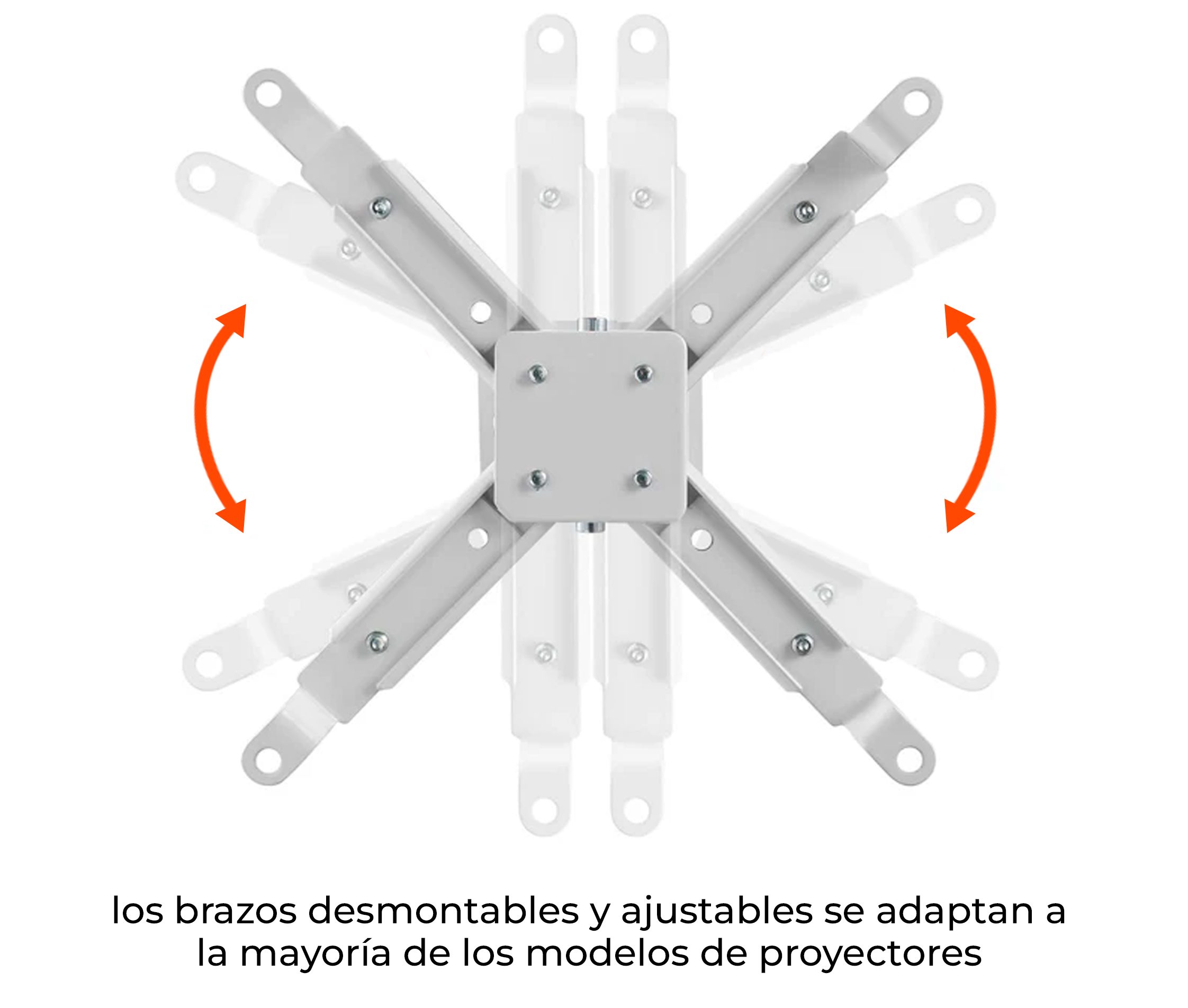 Rack Soporte para Proyector para Techo-Altura Ajustable 70 a 120 cm