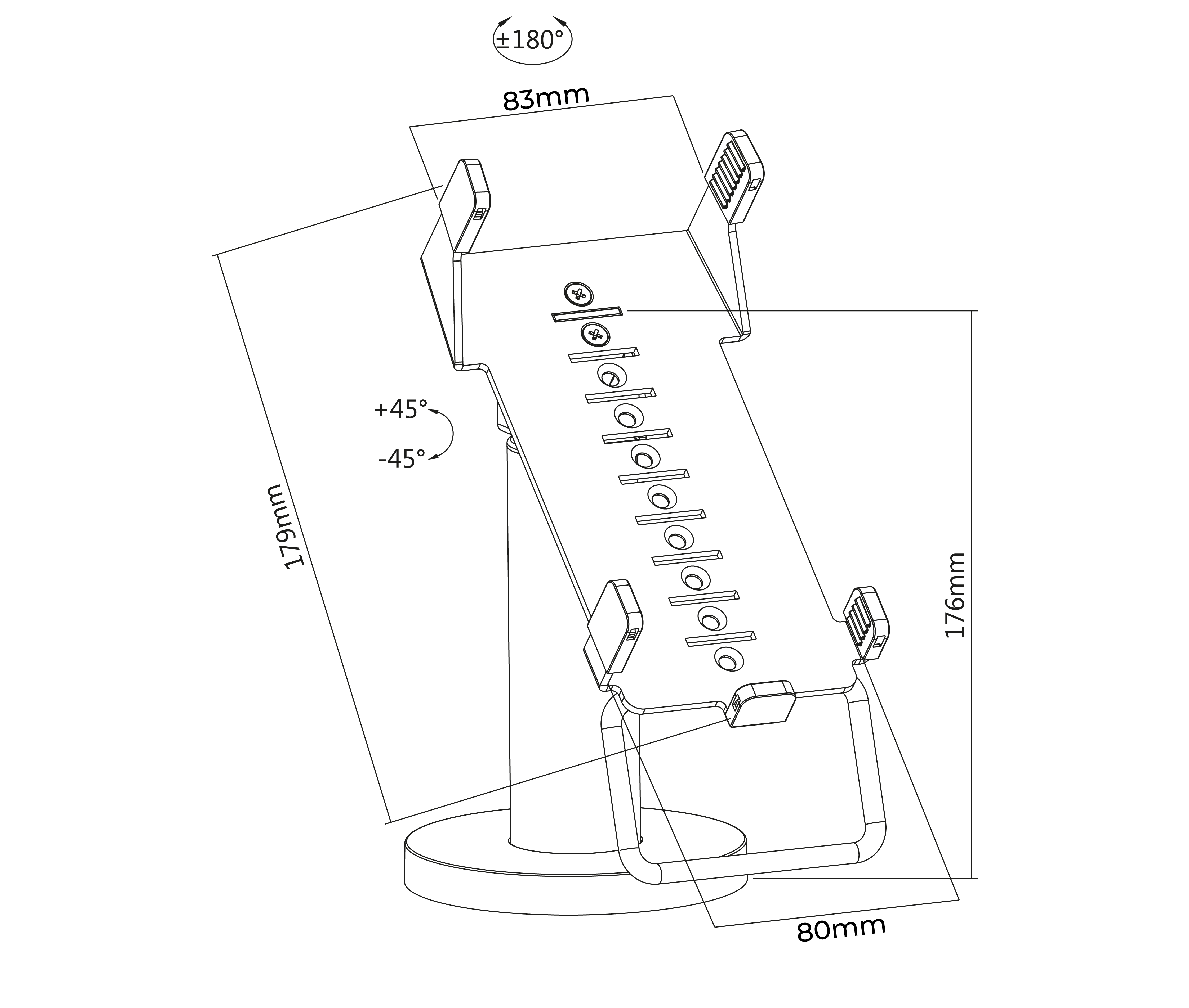 Soporte de Escritorio para POS VERIFONE® VX 520 / Openpay UROVO I9100 / Culqi P3