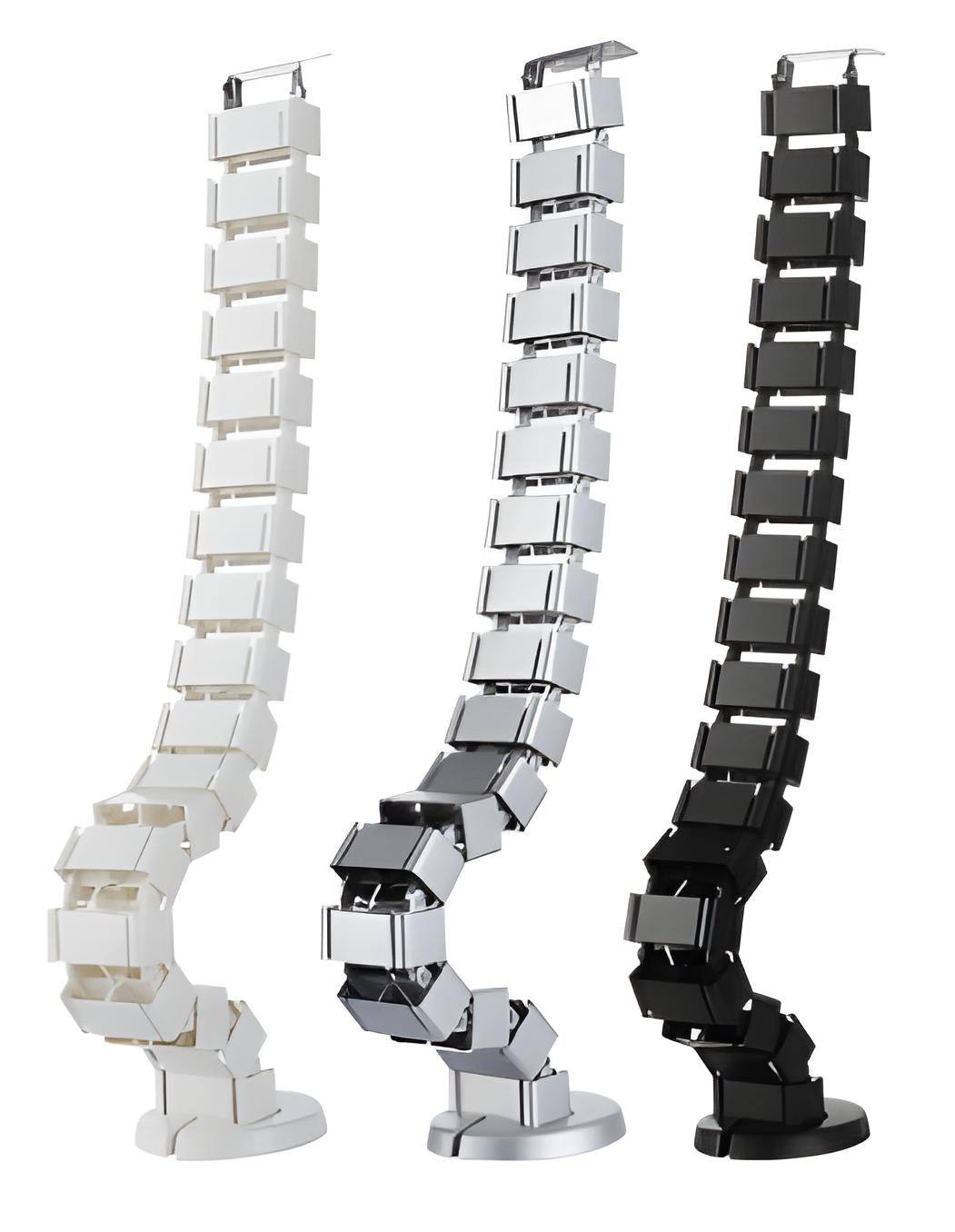 Vertebra Flexible para Organizar Cables para Escritorio / Altura Max 128 cm