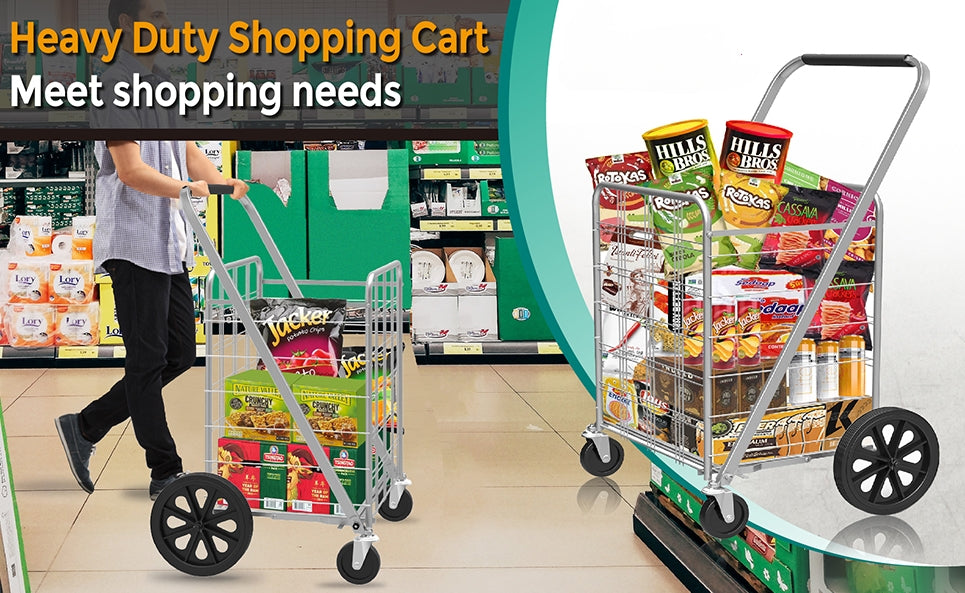 Coche Canasta Para Mercado Y Compras / Carrito Plegable