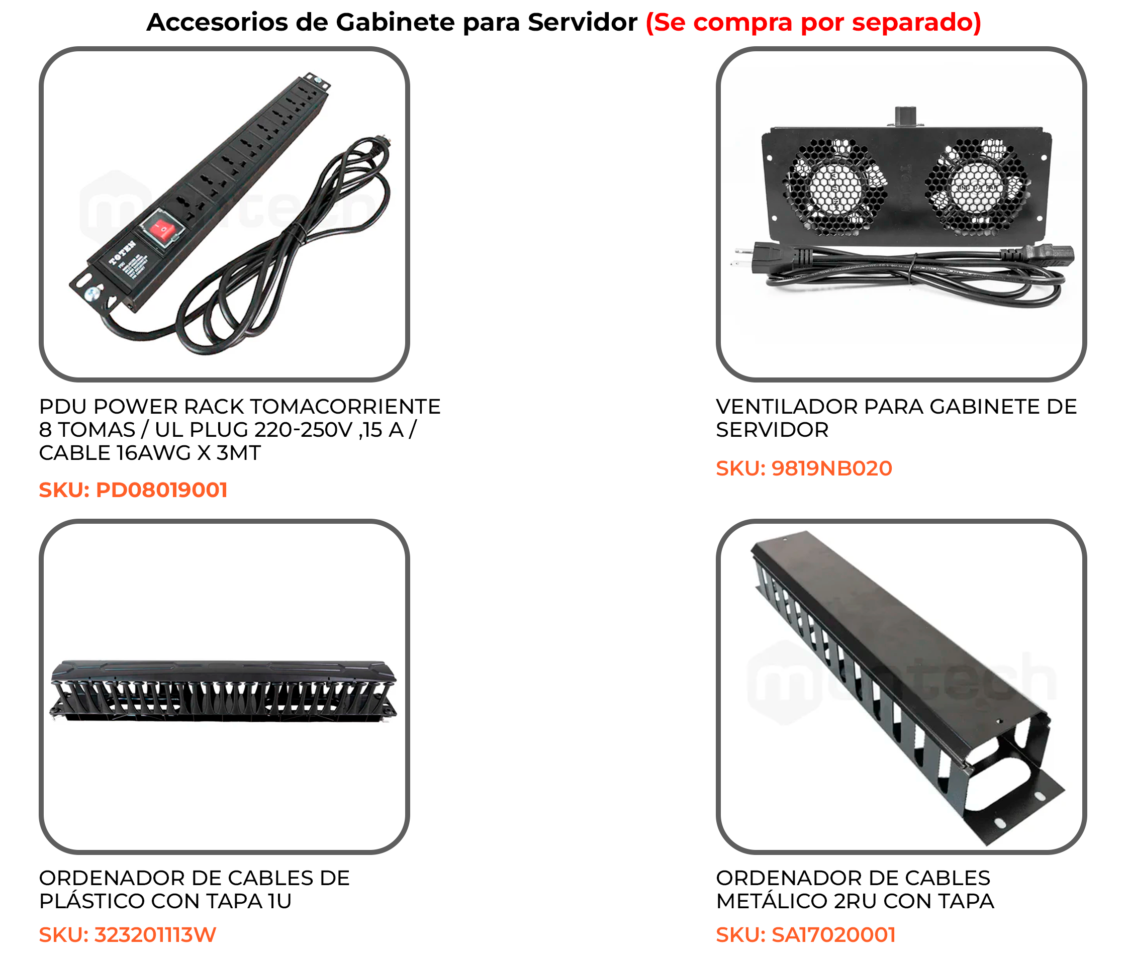 Gabinete de Piso Servidores / 27 RU / 60x80x140 cm (AnchoxProf.xAlt.) / Puerta Frontal Vidrio Posterior doble Microperforada