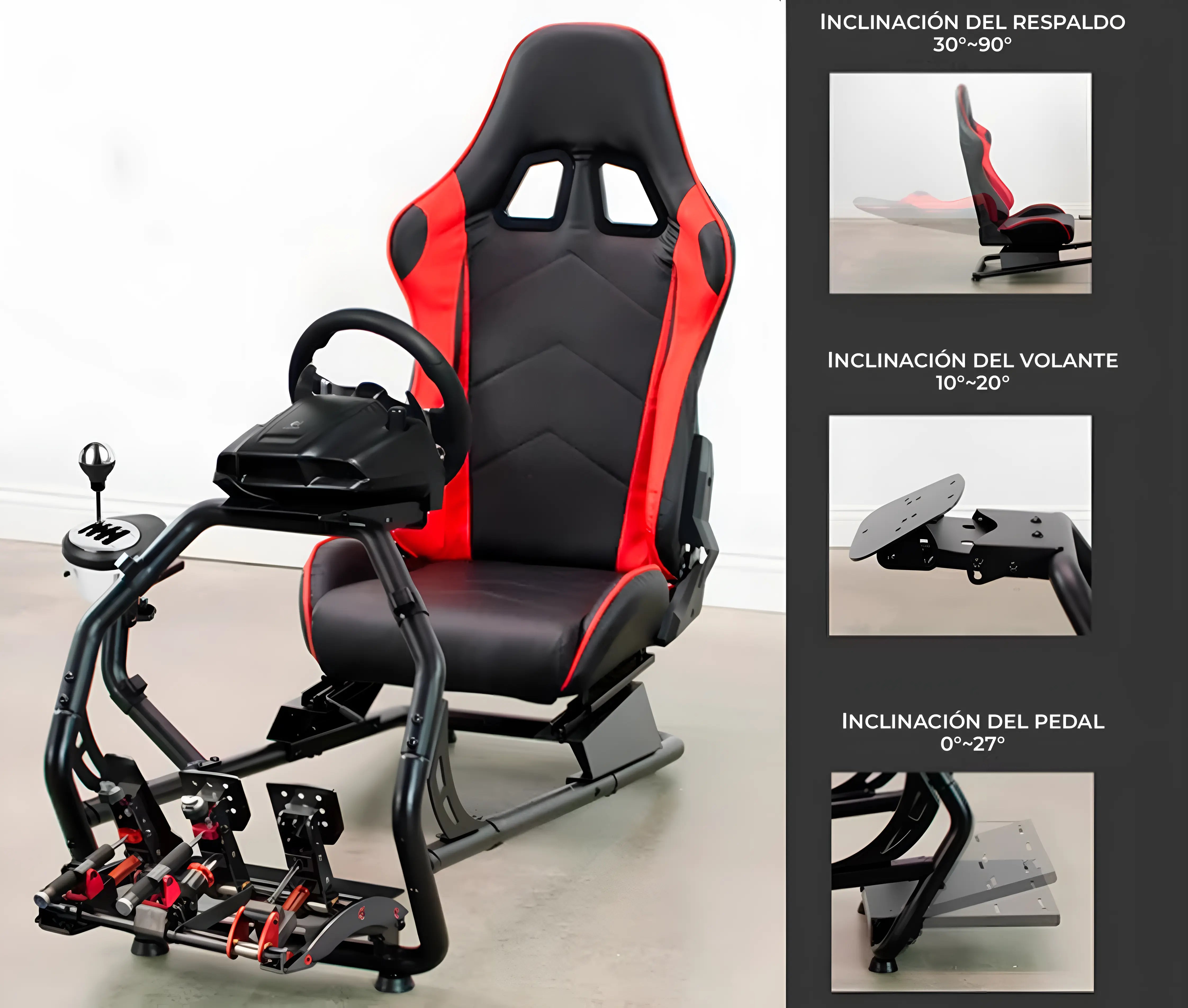 Butaca simulador PLAYSEAT para vídeo juegos de carreras para pantalla 32 a 50 Pulg