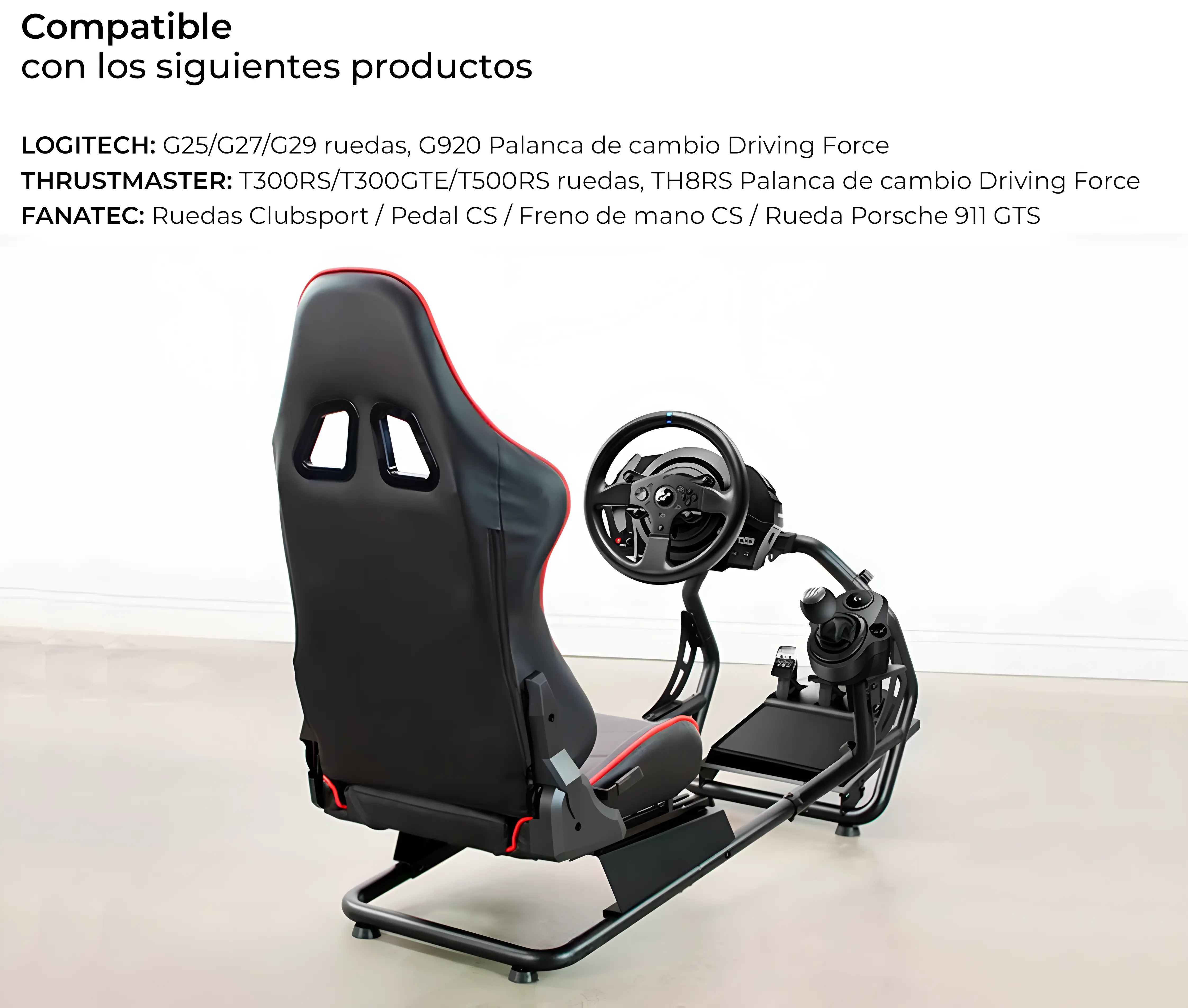 Butaca simulador PLAYSEAT para vídeo juegos de carreras para pantalla 32 a 50 Pulg