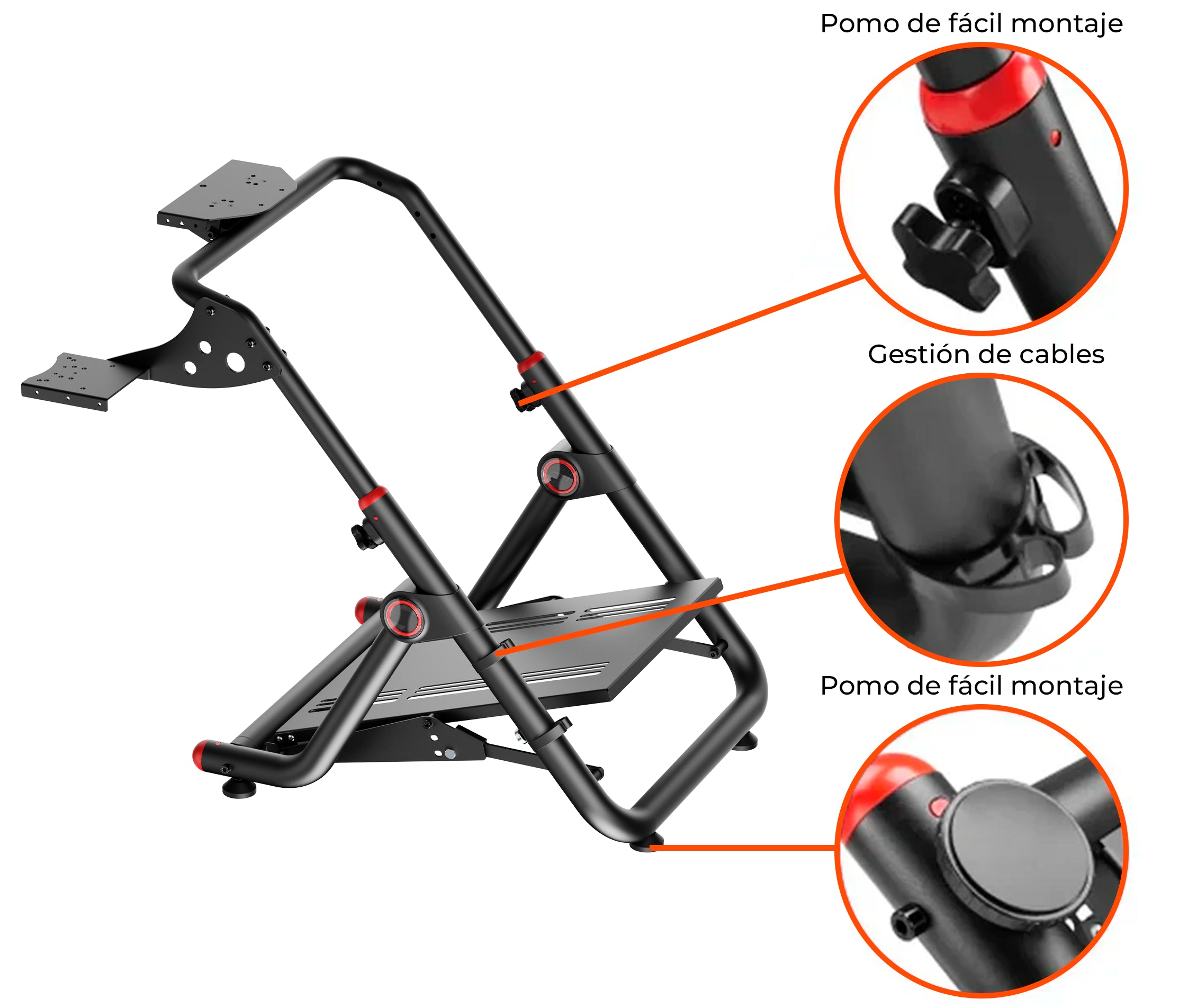 Soporte plegable para Volante de Carreras con Palanca de Cambios