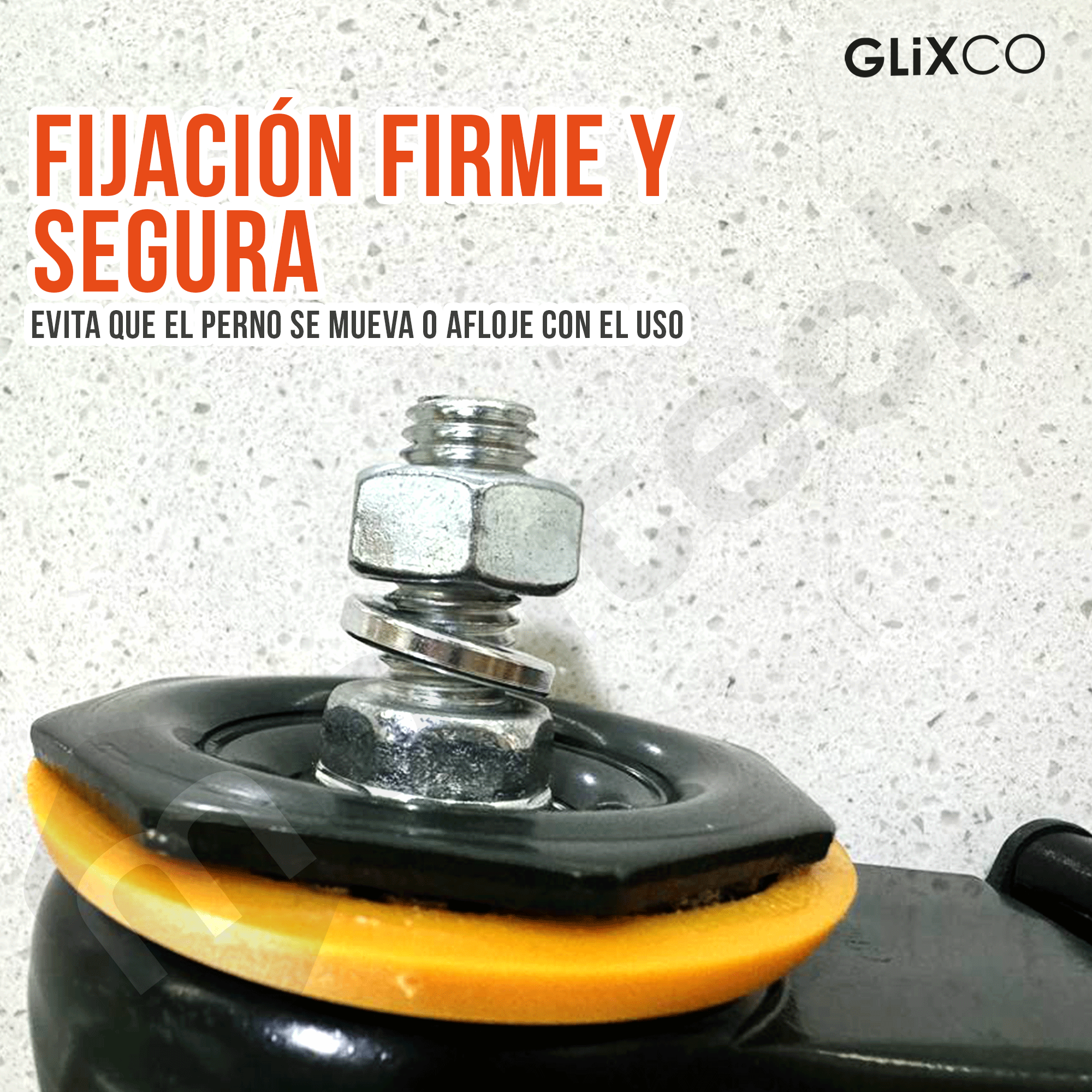 Rueda Garrucha 4" Pulg (100mm) con perno M12 y freno