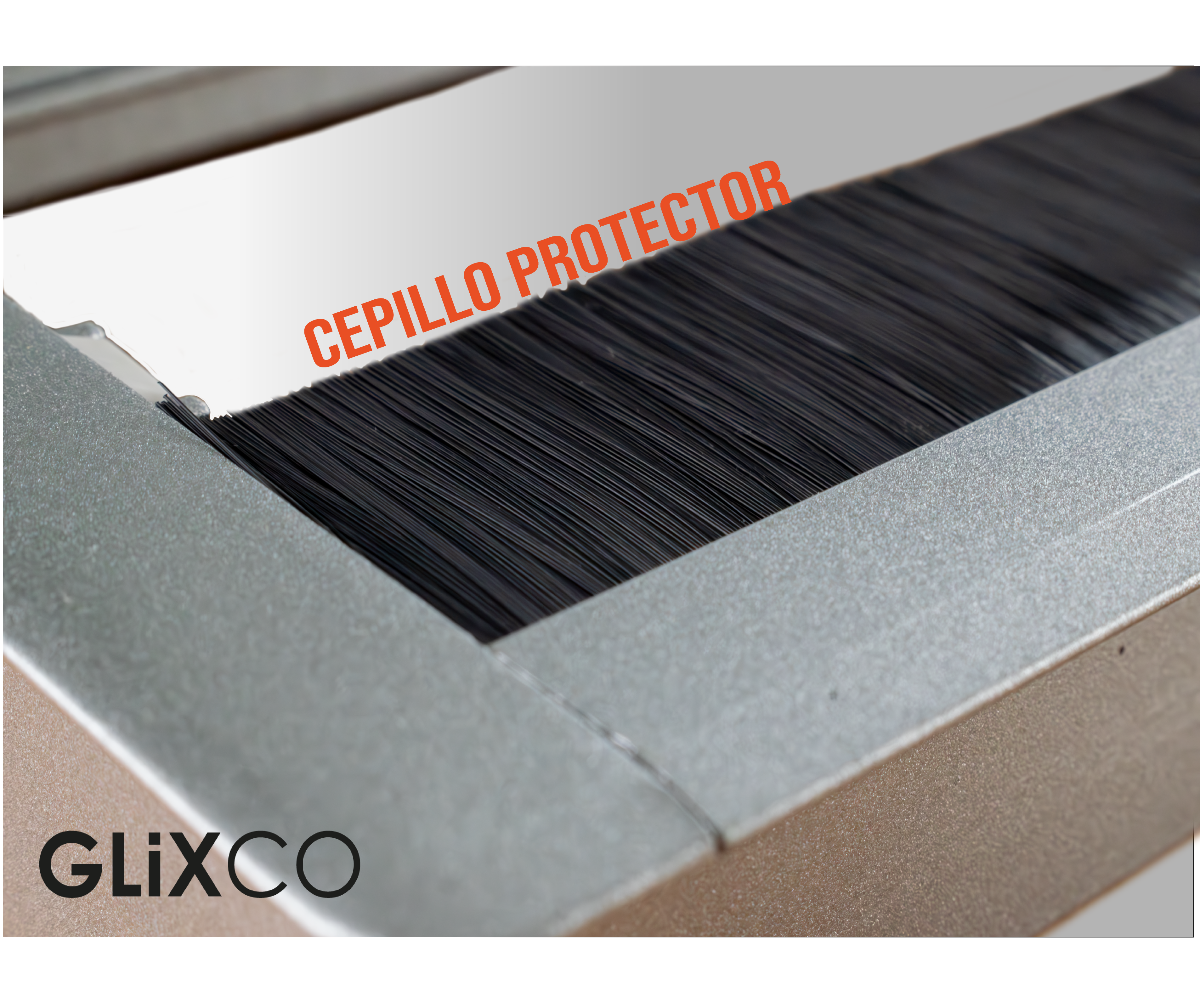 Tapa Pasacables de Aluminio con Cierre Lento (Largo 30 x Anch 12.7 cm)