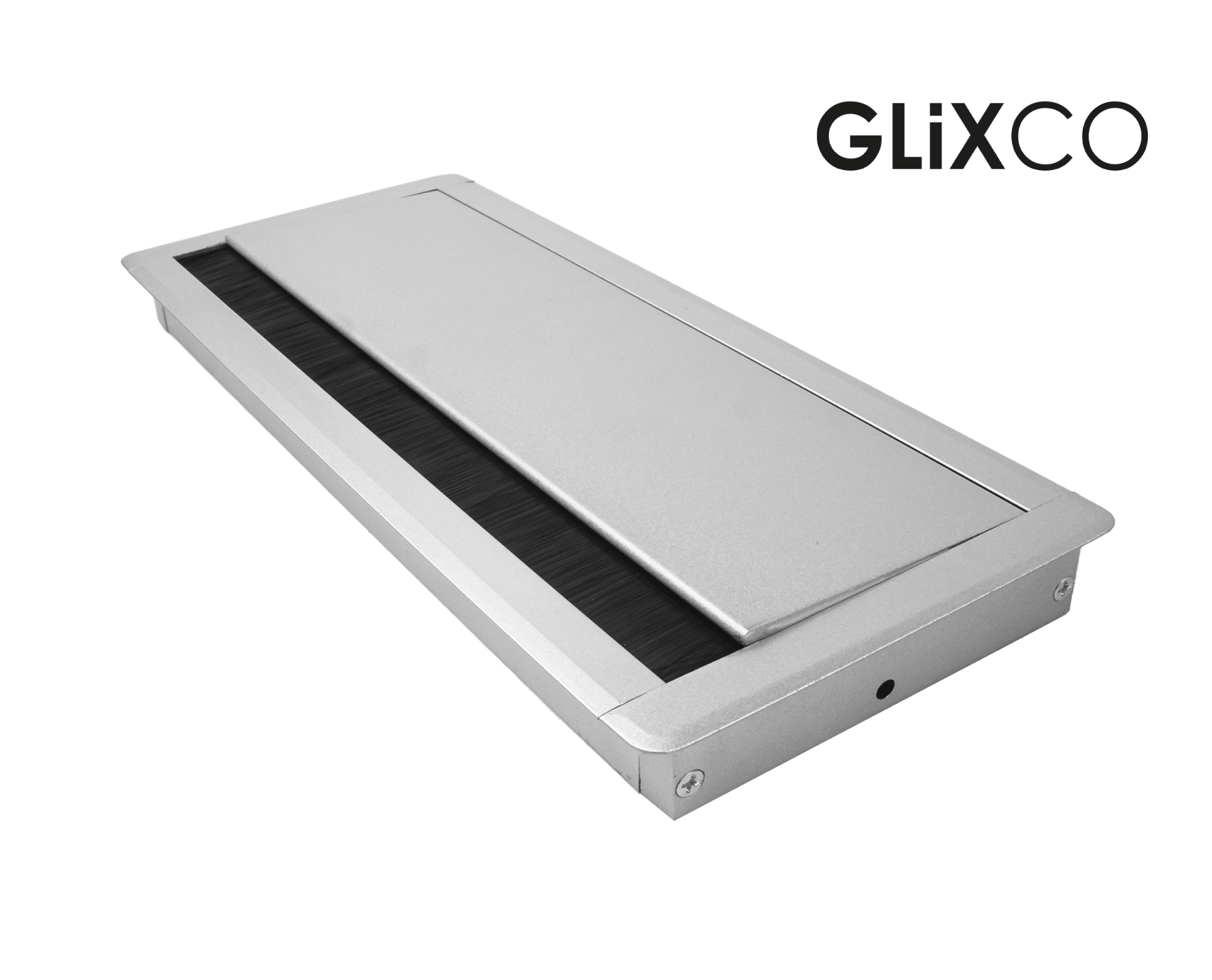 Tapa Pasacables de Aluminio con Cierre Lento (Largo 30 x Anch 12.7 cm)