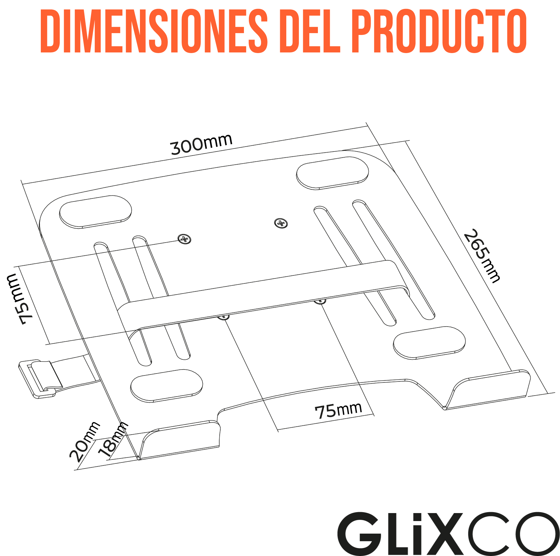 Bandeja De Adaptación Vesa Universal para Laptop Holder