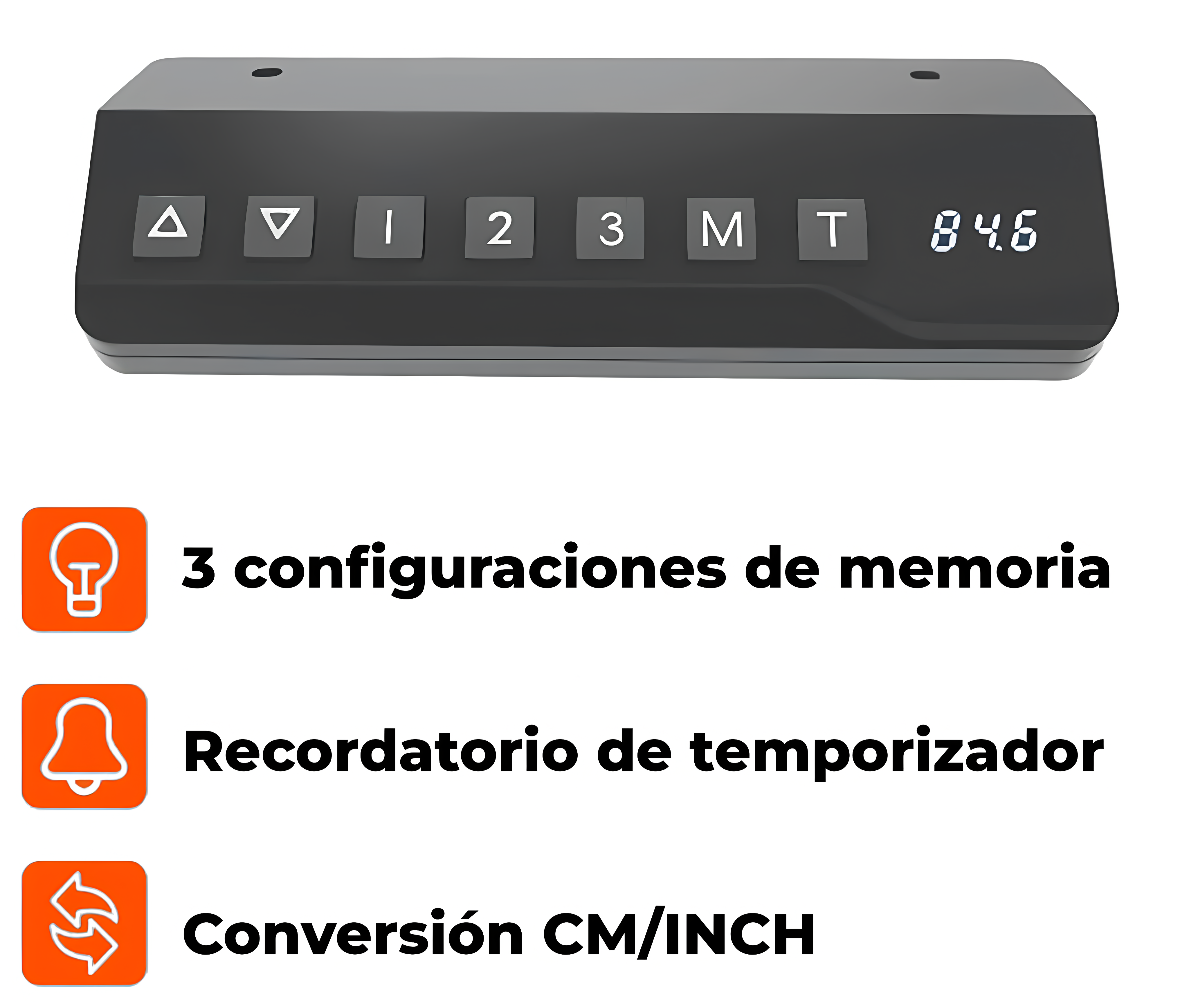 Escritorio Eléctrico + Tablero Melamina 120x60 cm/ Espesor 18mm / Un Motor / Carga 70 kg / Altura Regulable