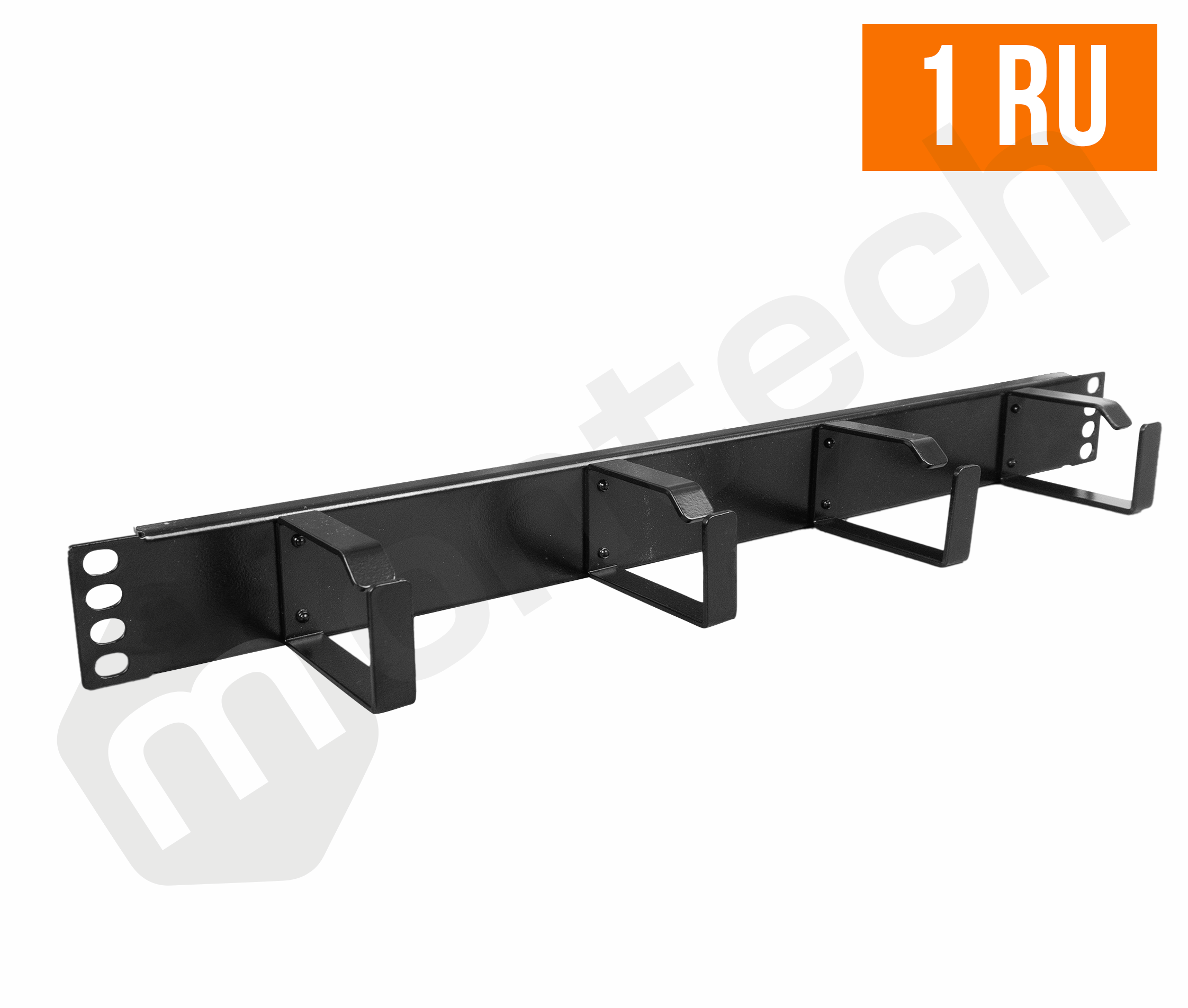 Organizador de cables de Metal / 1RU / 4 clips / 46.5 cm