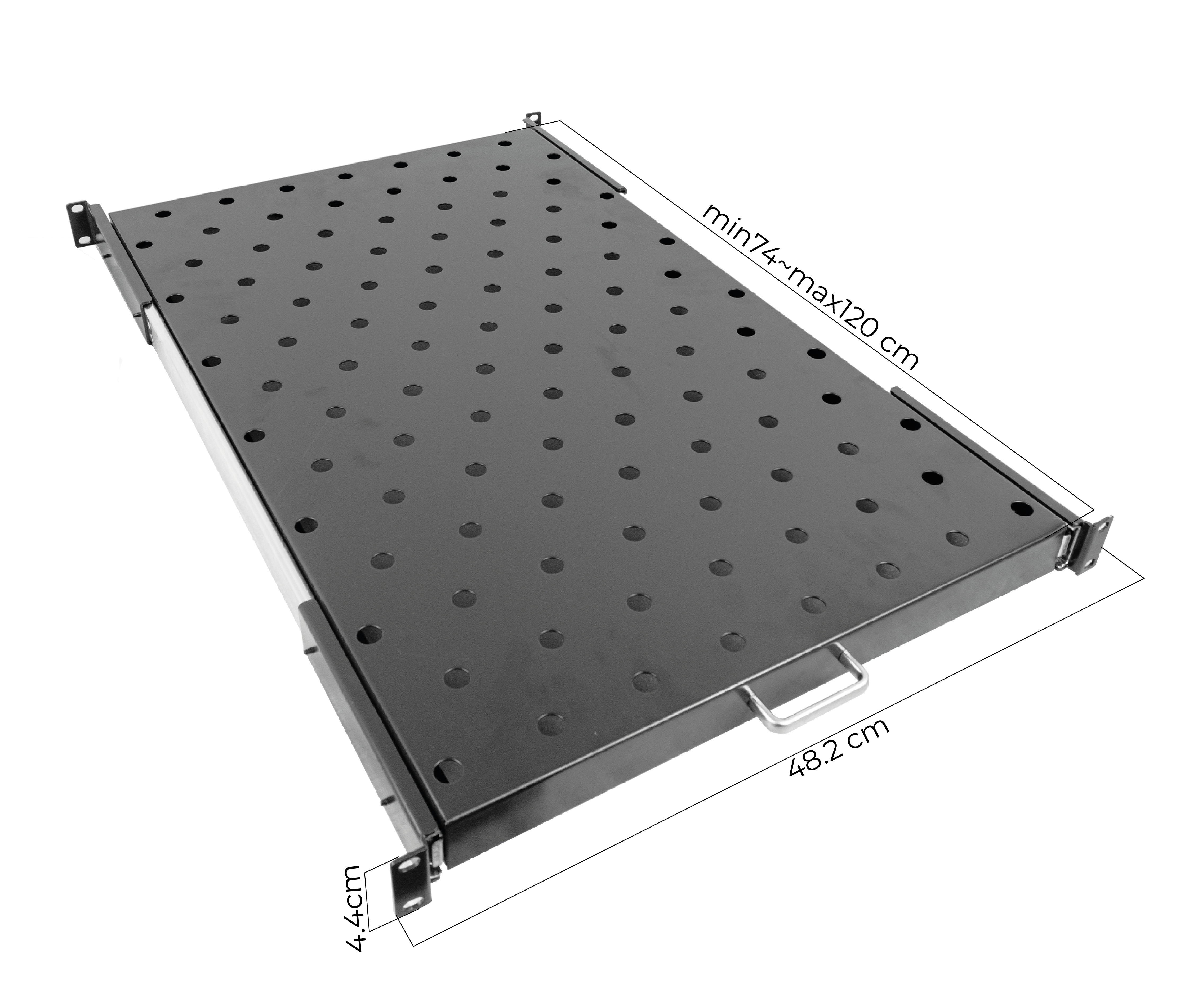 Bandeja Deslizable Soporta 20 kg / Ancho 48.2 x Profundidad 74~120 cm