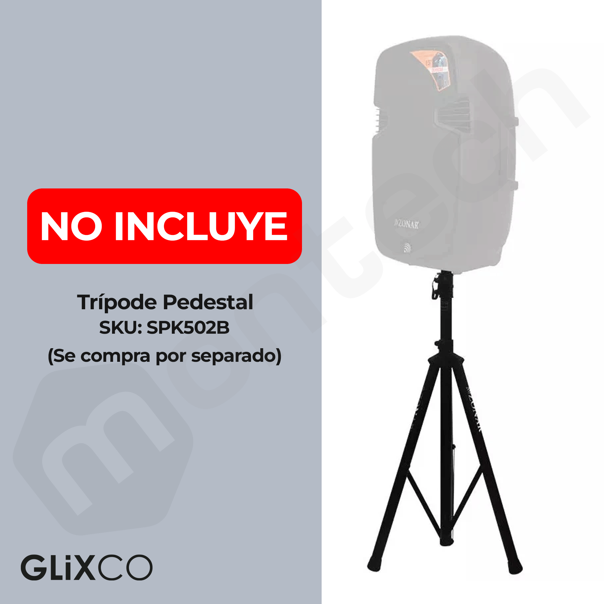 Adaptador Base para Instalar Parlante sin agujero en Trípode