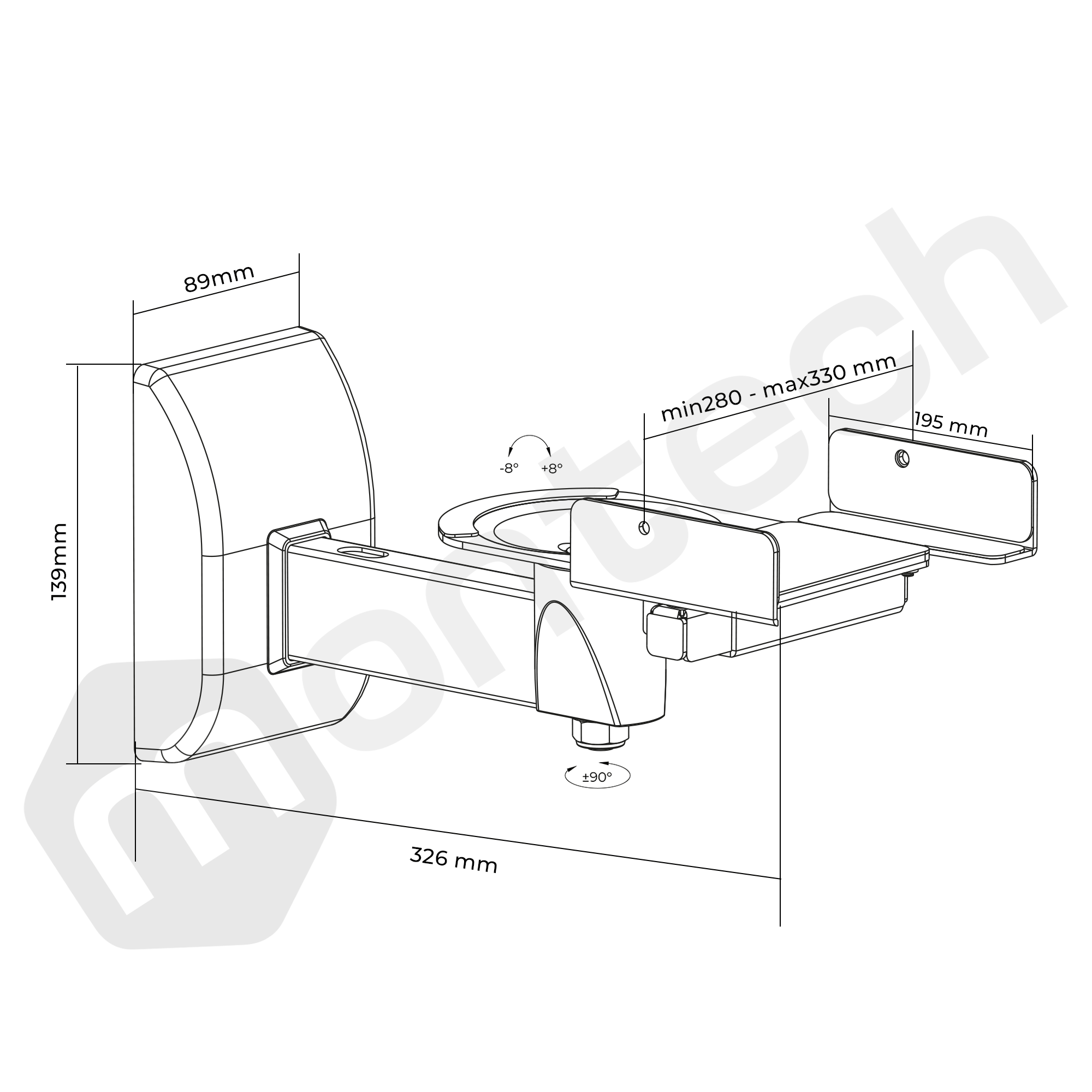 Rack Ajustable Universal de Pared para Altavoz (PAR)