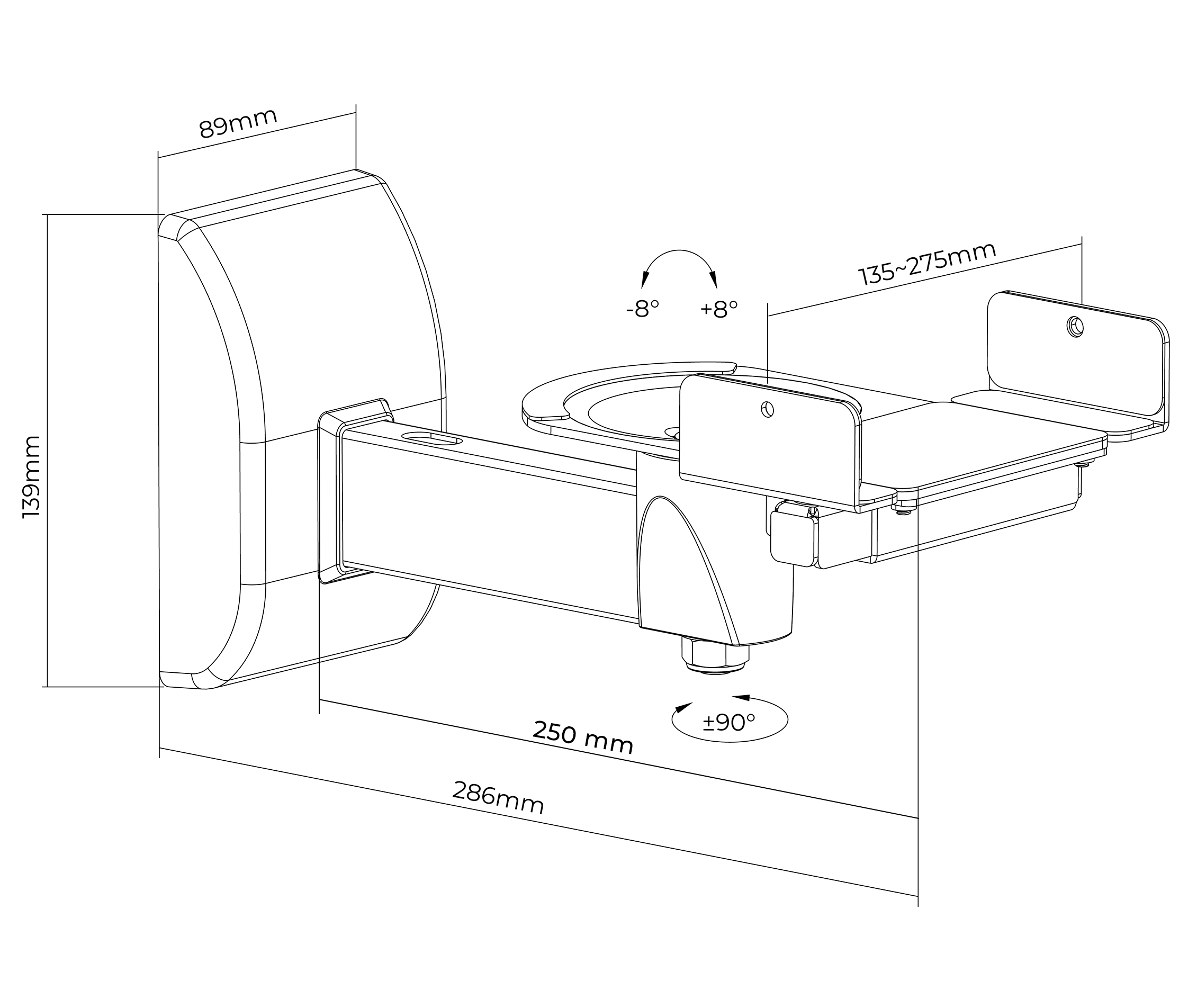 Rack Universal de Pared para Parlante ( PAR )