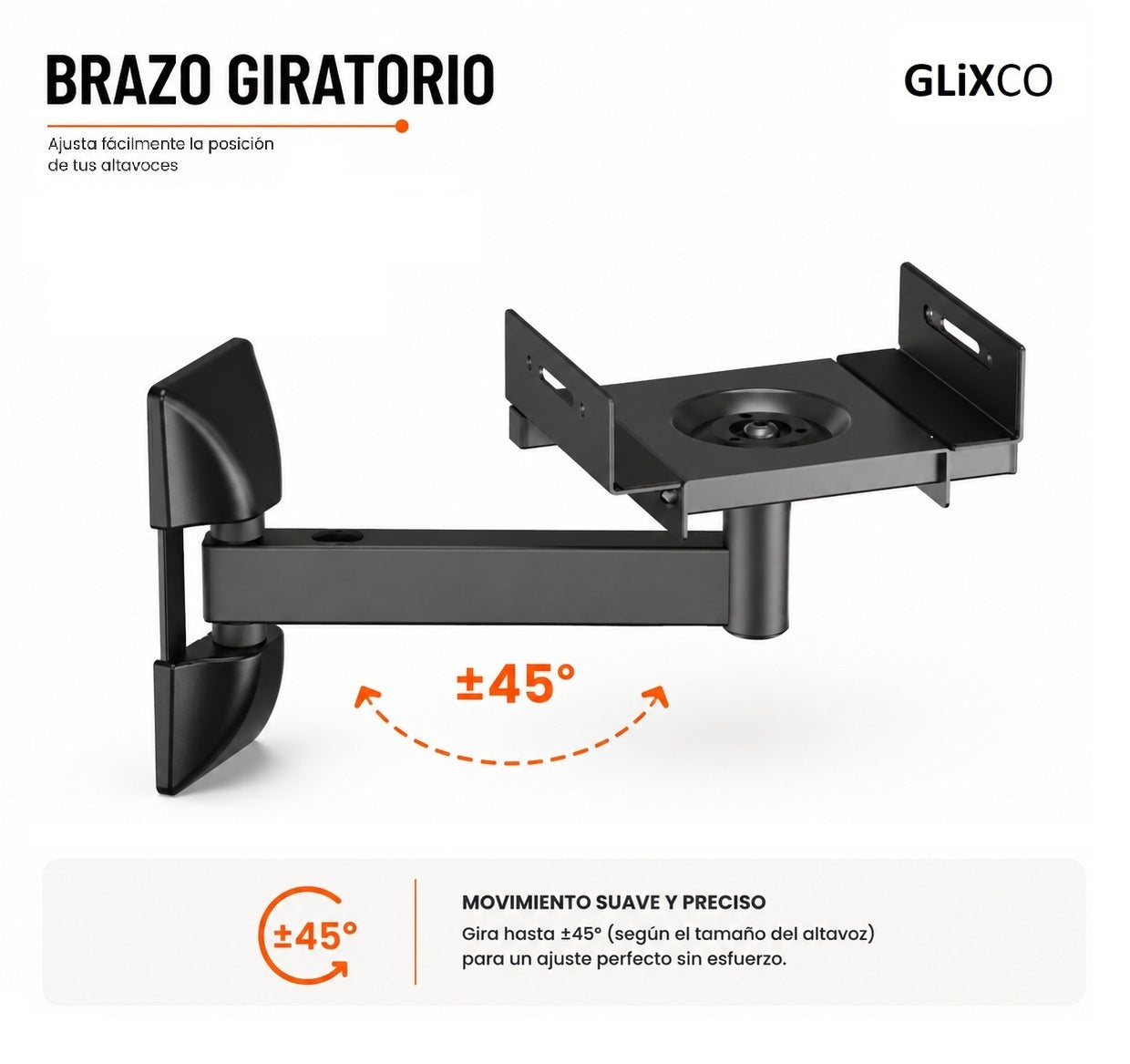 Rack Universal de Pared para Parlante / Ancho regulable 13~28.5 cm( PAR )