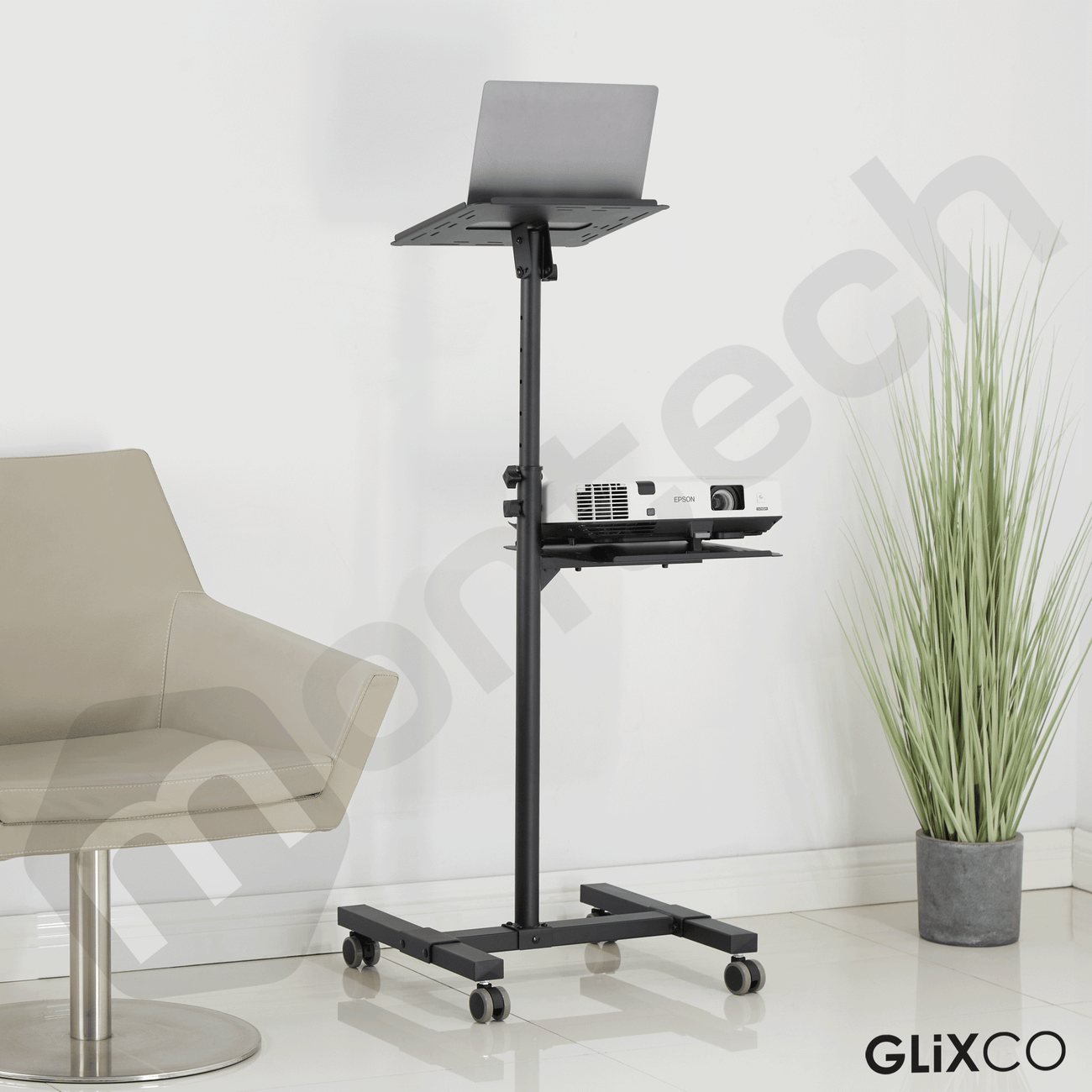 Mesa móvil con ruedas para Proyector & Laptop