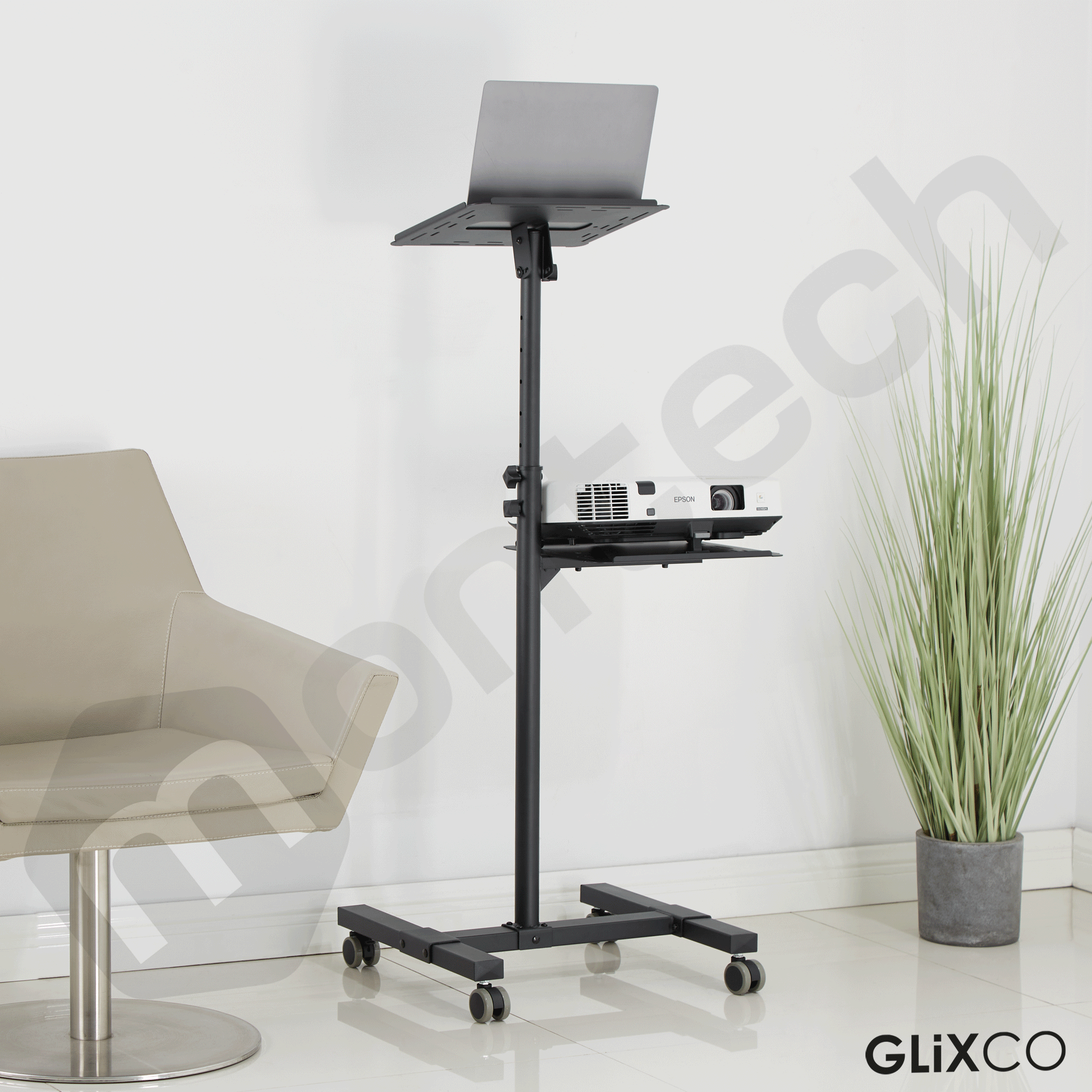 Mesa móvil con ruedas para Proyector & Laptop