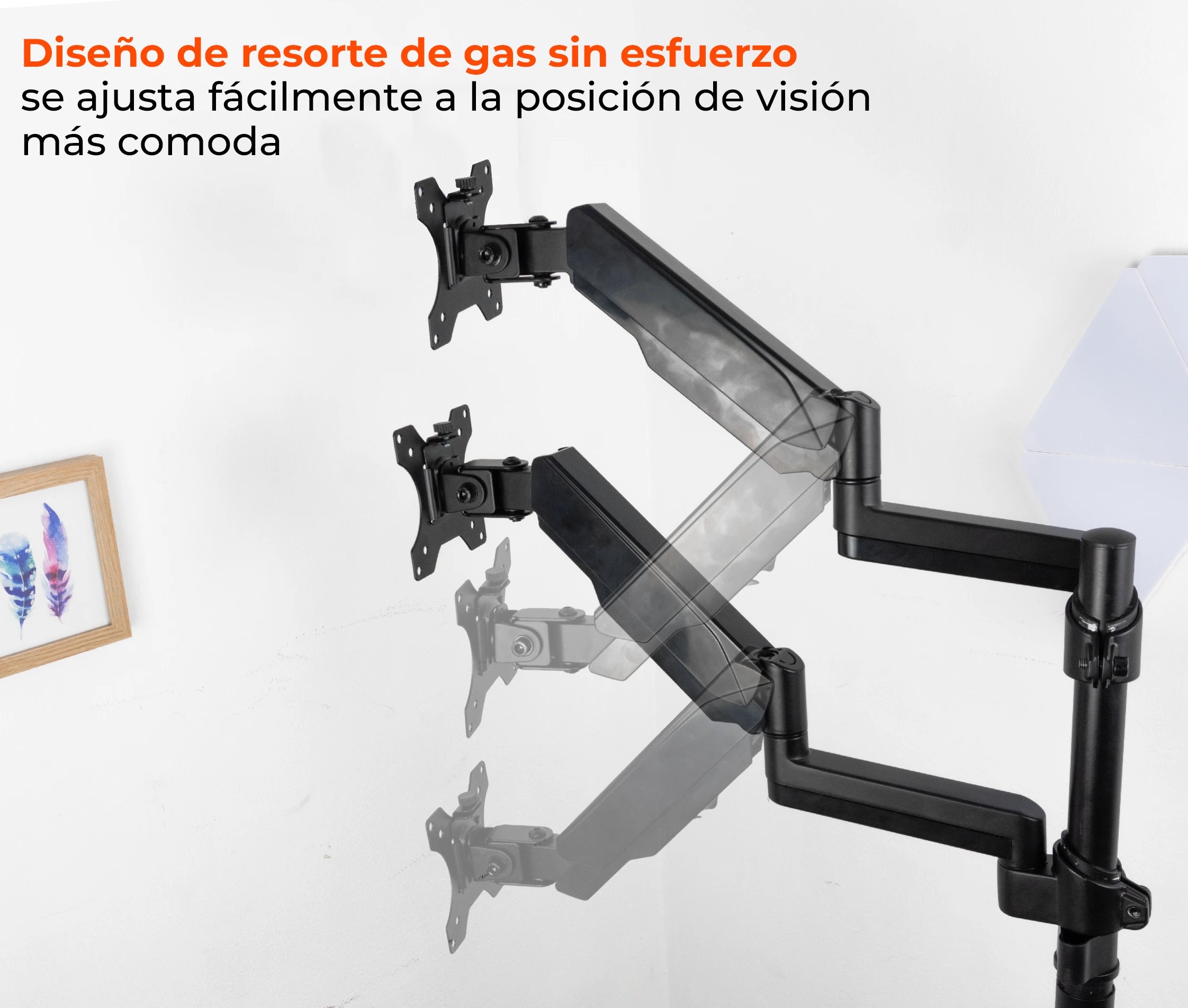 Pedestal con Ruedas para 2 Monitores 17 a 32 pulg