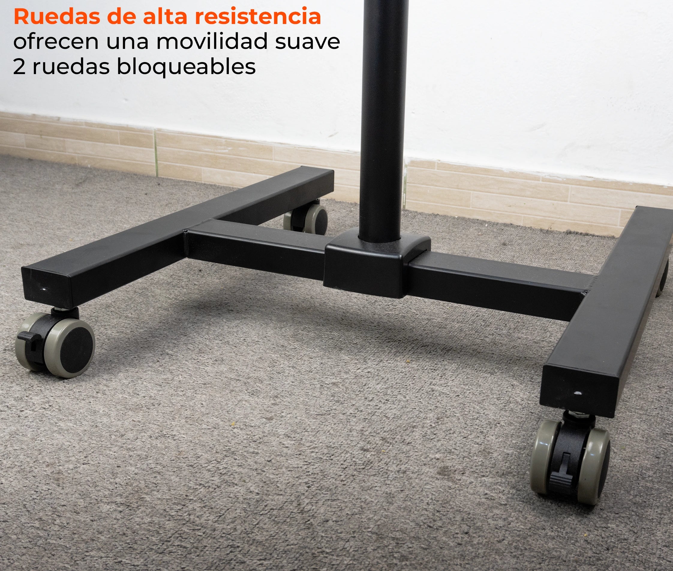 Pedestal con Ruedas para 2 Monitores 17 a 32 pulg