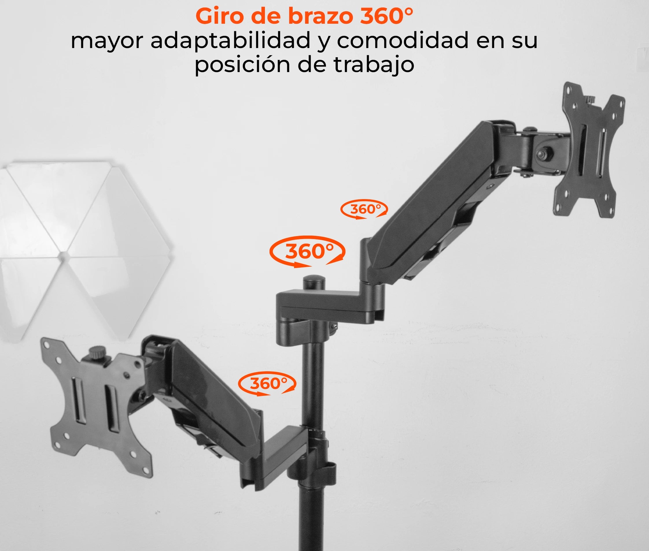 Pedestal con Ruedas para 2 Monitores 17 a 32 pulg