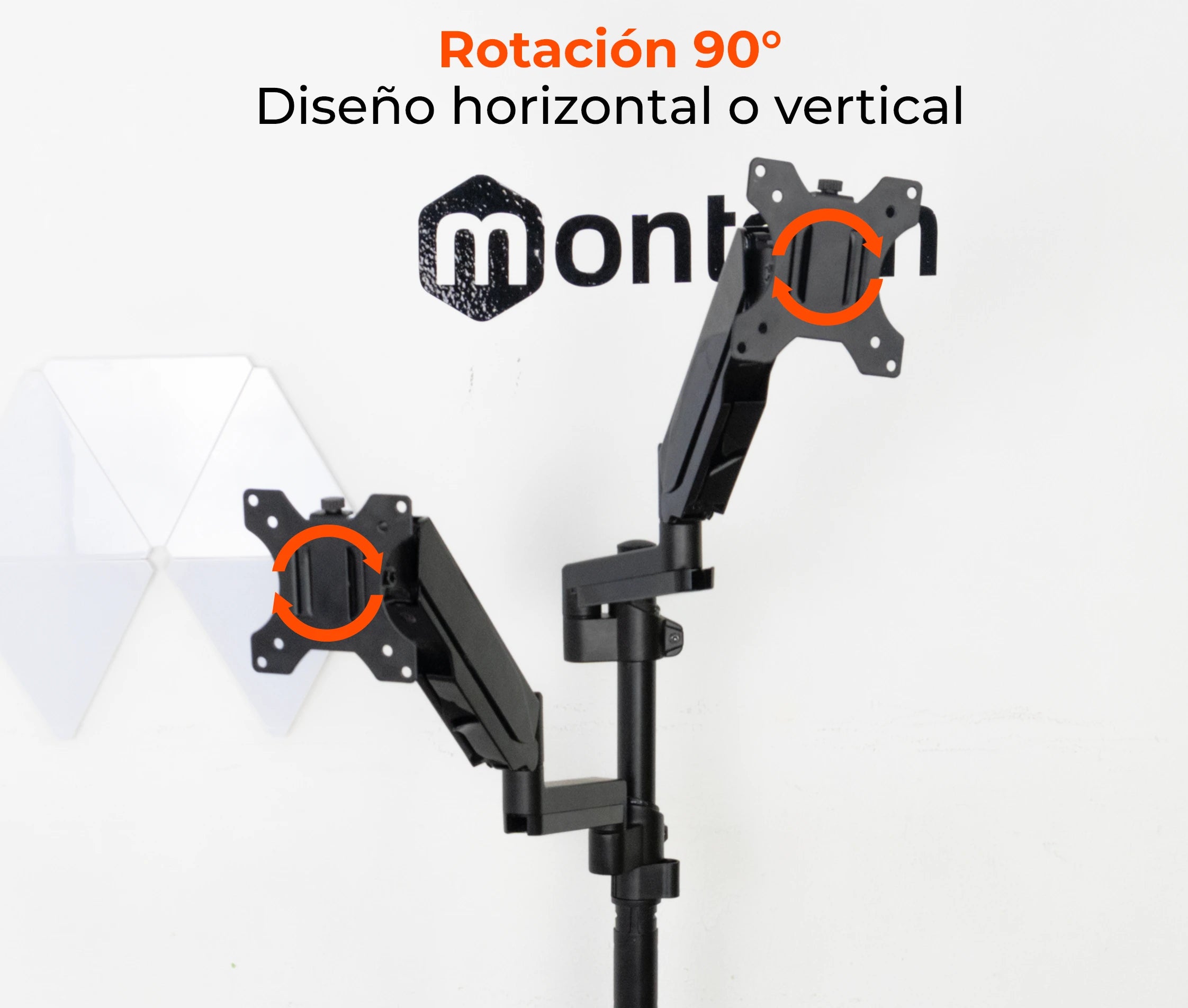 Pedestal con Ruedas para 2 Monitores 17 a 32 pulg