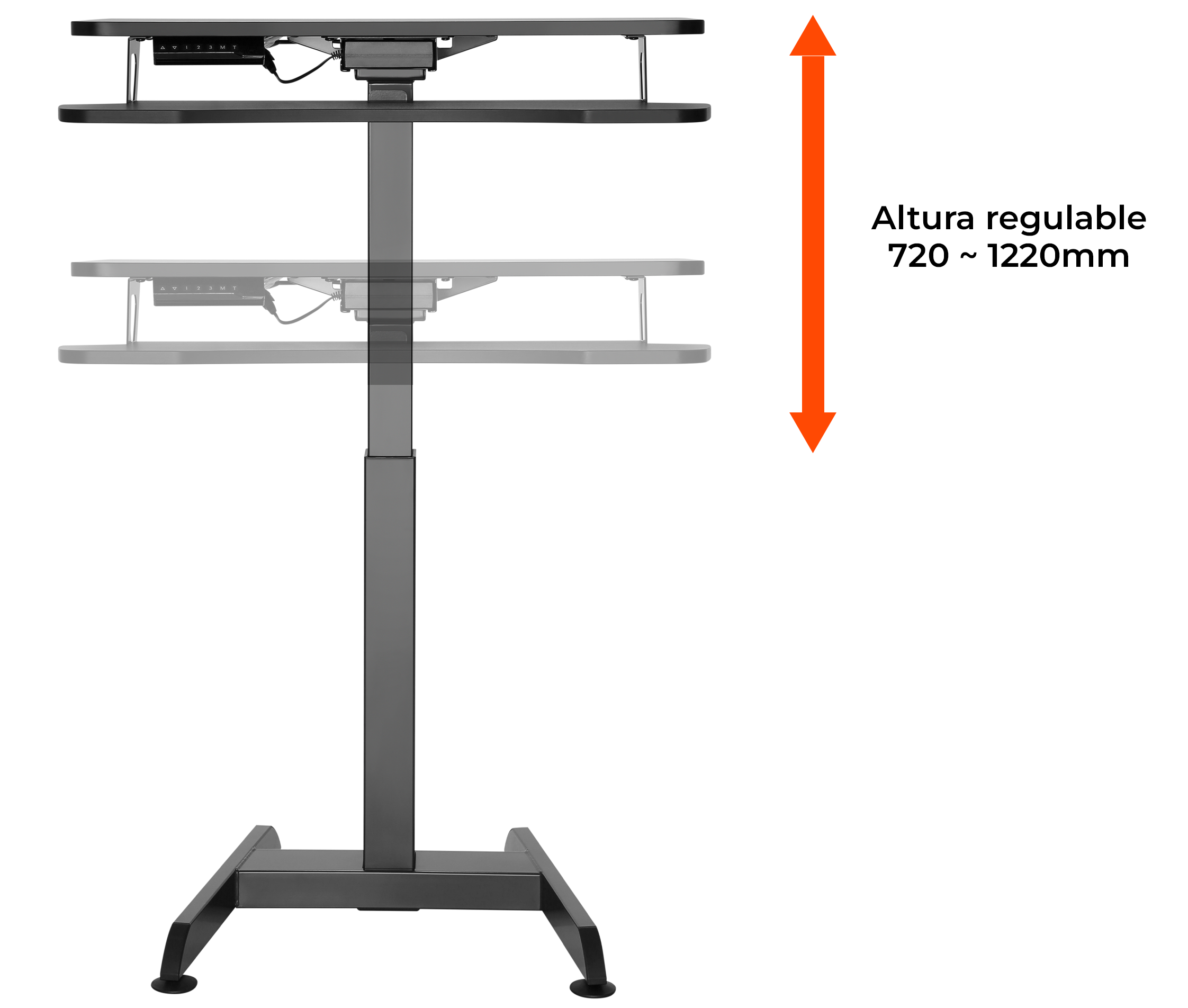 Mesa Escritorio Eléctrico con Bandeja para Teclado / Altura Regulable