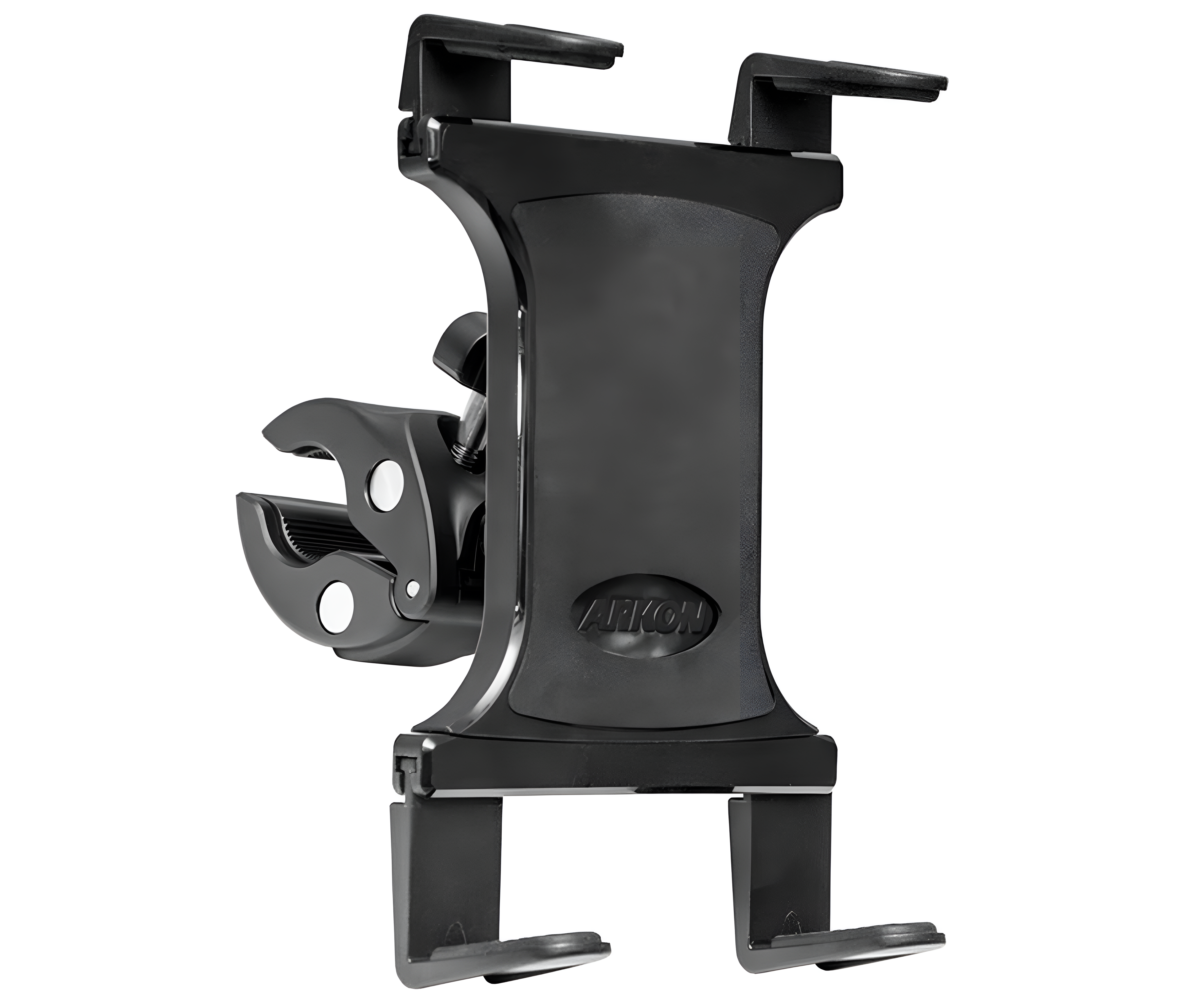 Soporte con Abrazadera tubular para Tablet 7 a 18 Pulg / Fijación en tripodes o Tubos de 18 a 35mm