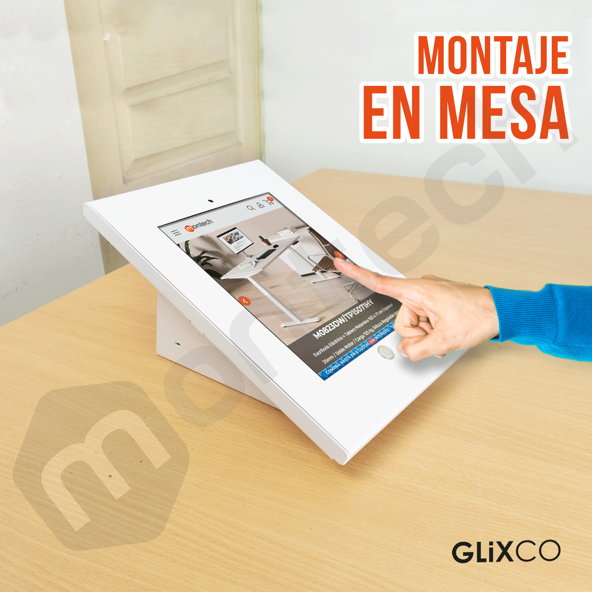 Soporte de seguridad para Tablet iPad 9.7 con Base - Pared