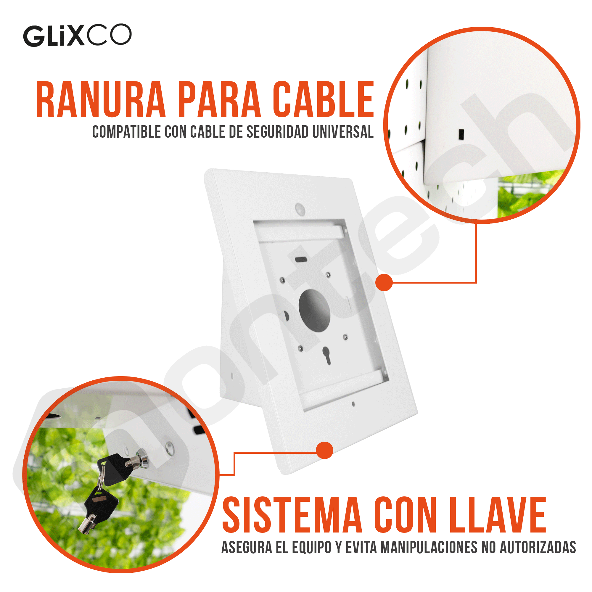 Soporte de seguridad para Tablet iPad 9.7 con Base - Pared