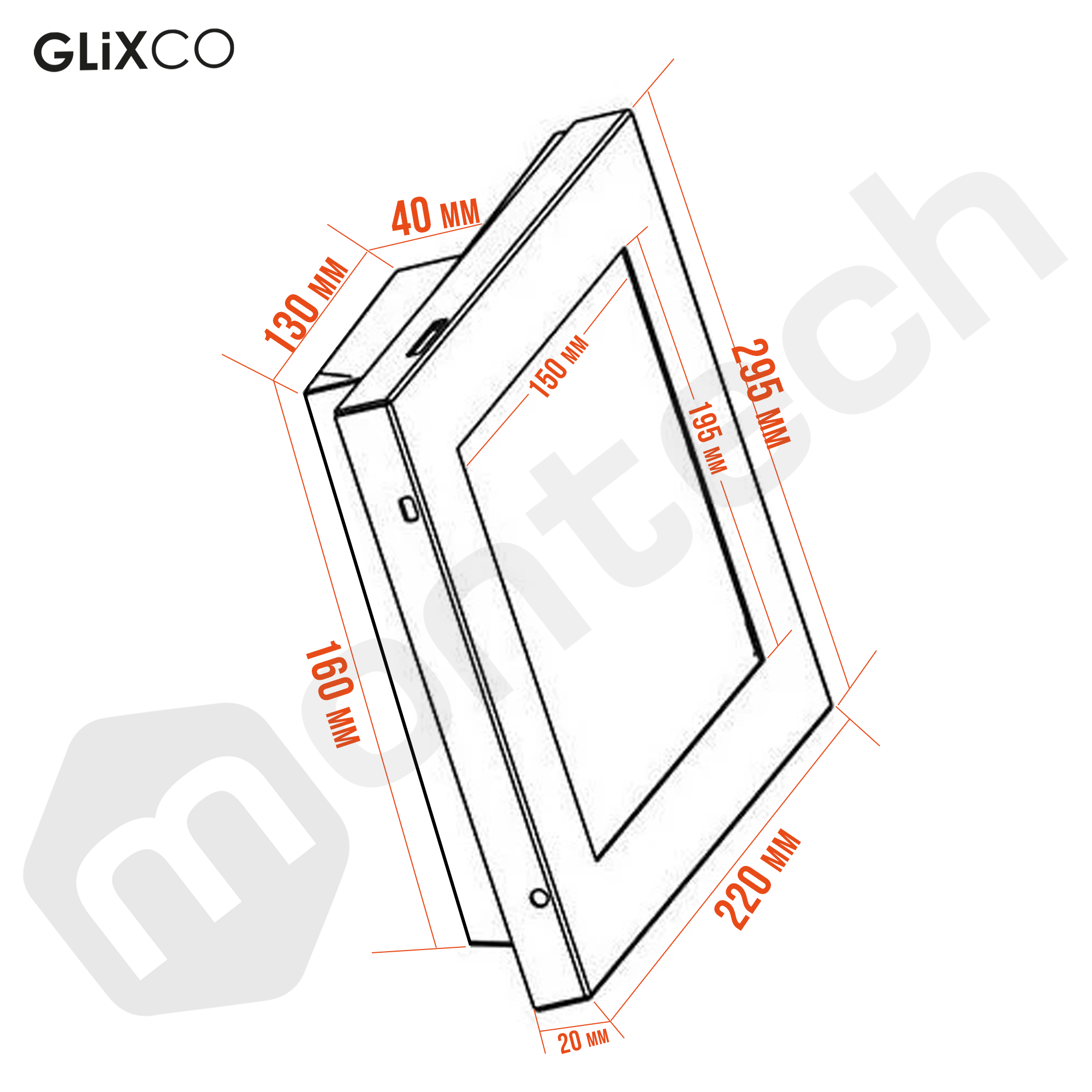Soporte de seguridad para Tablet iPad 9.7 con Base Rectangular - Pared