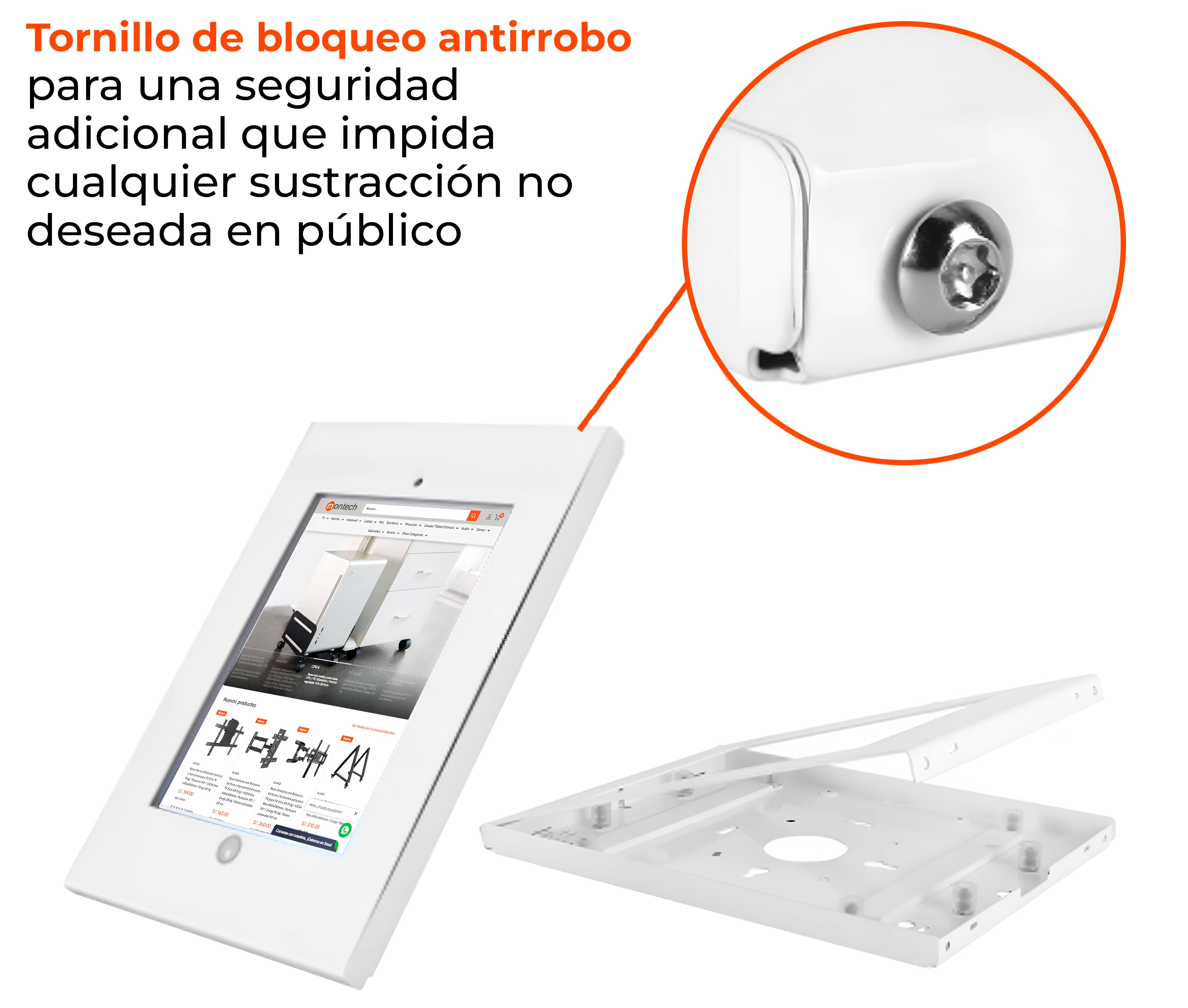 Soporte fijo con seguridad para Tablet iPad 9.7 - Pared